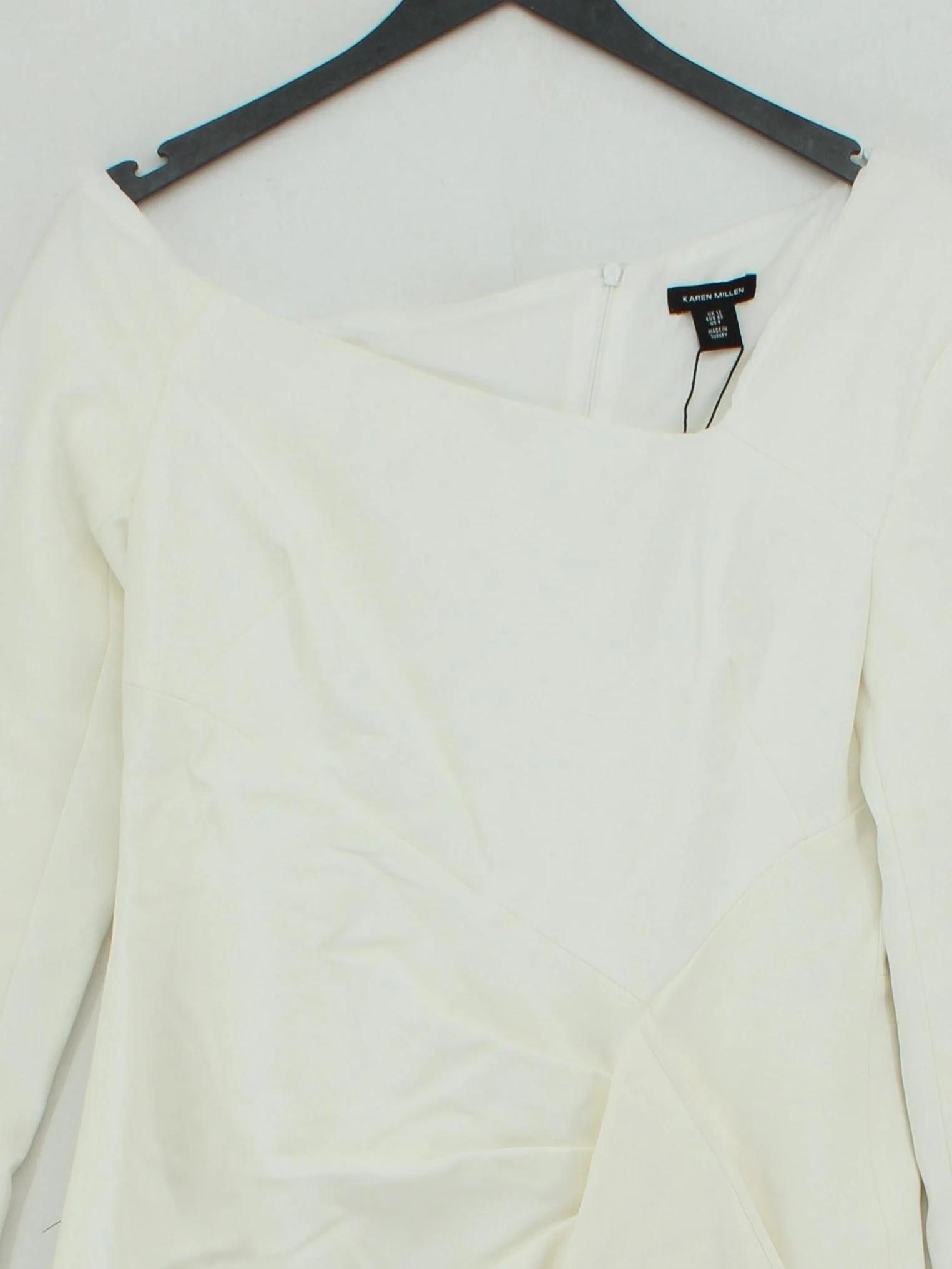 Karen Millen Bodycon Midi Dress UK12 in Cream RRP £199 - Image 3