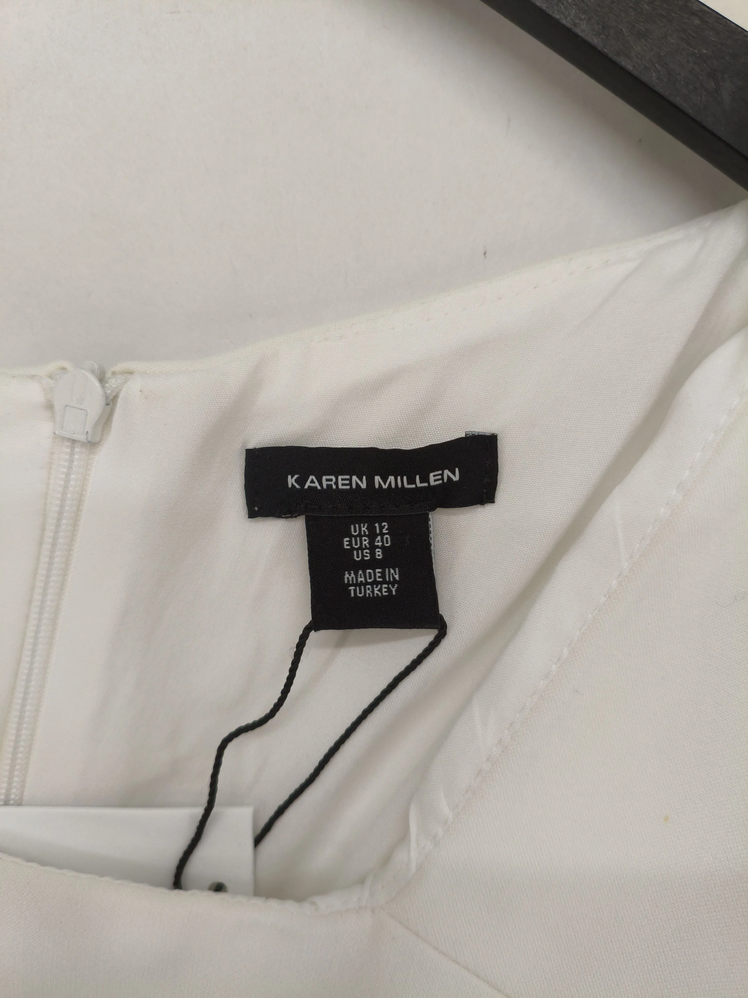 Karen Millen Bodycon Midi Dress UK12 in Cream RRP £199 - Image 7