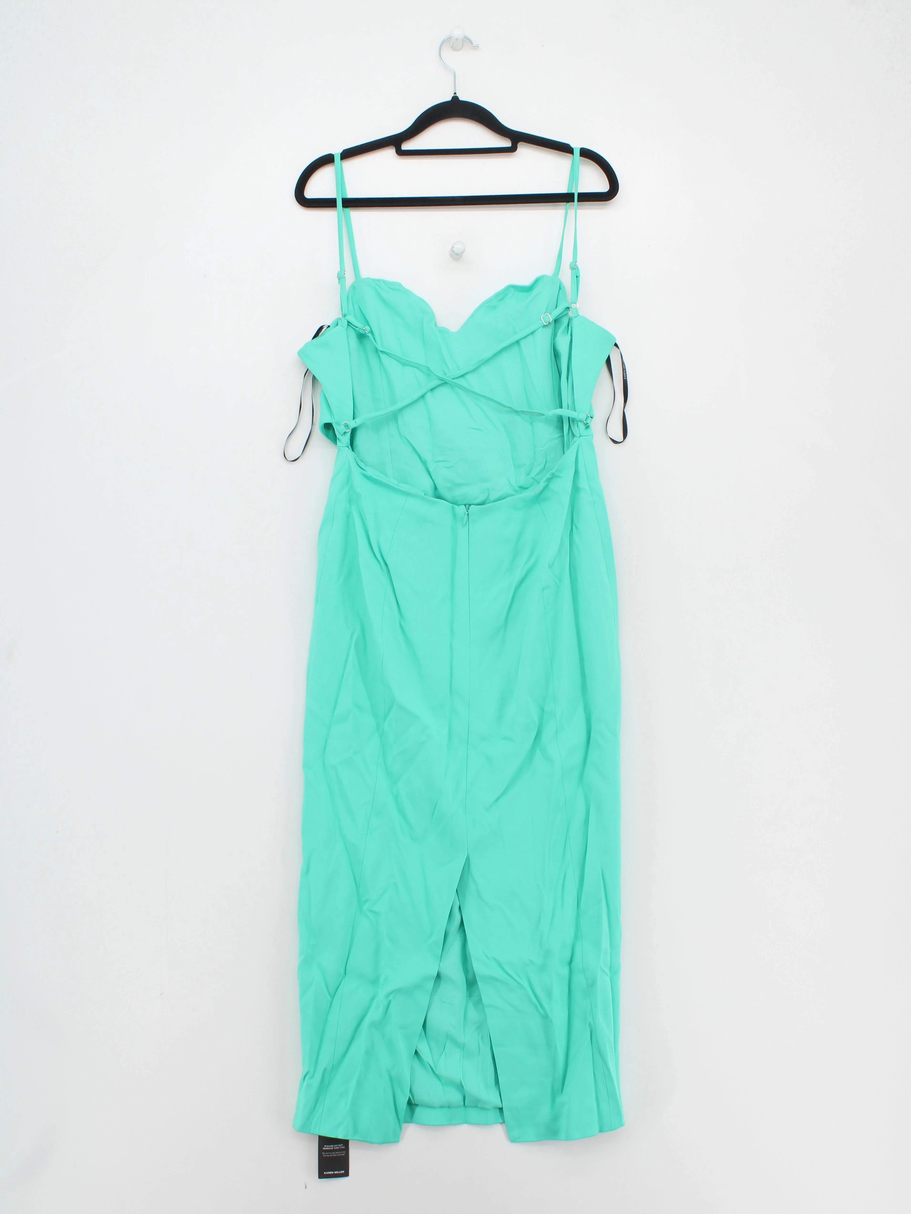 Karen Millen Bodycon Midi Dress UK12 in Green RRP £229 - Image 3