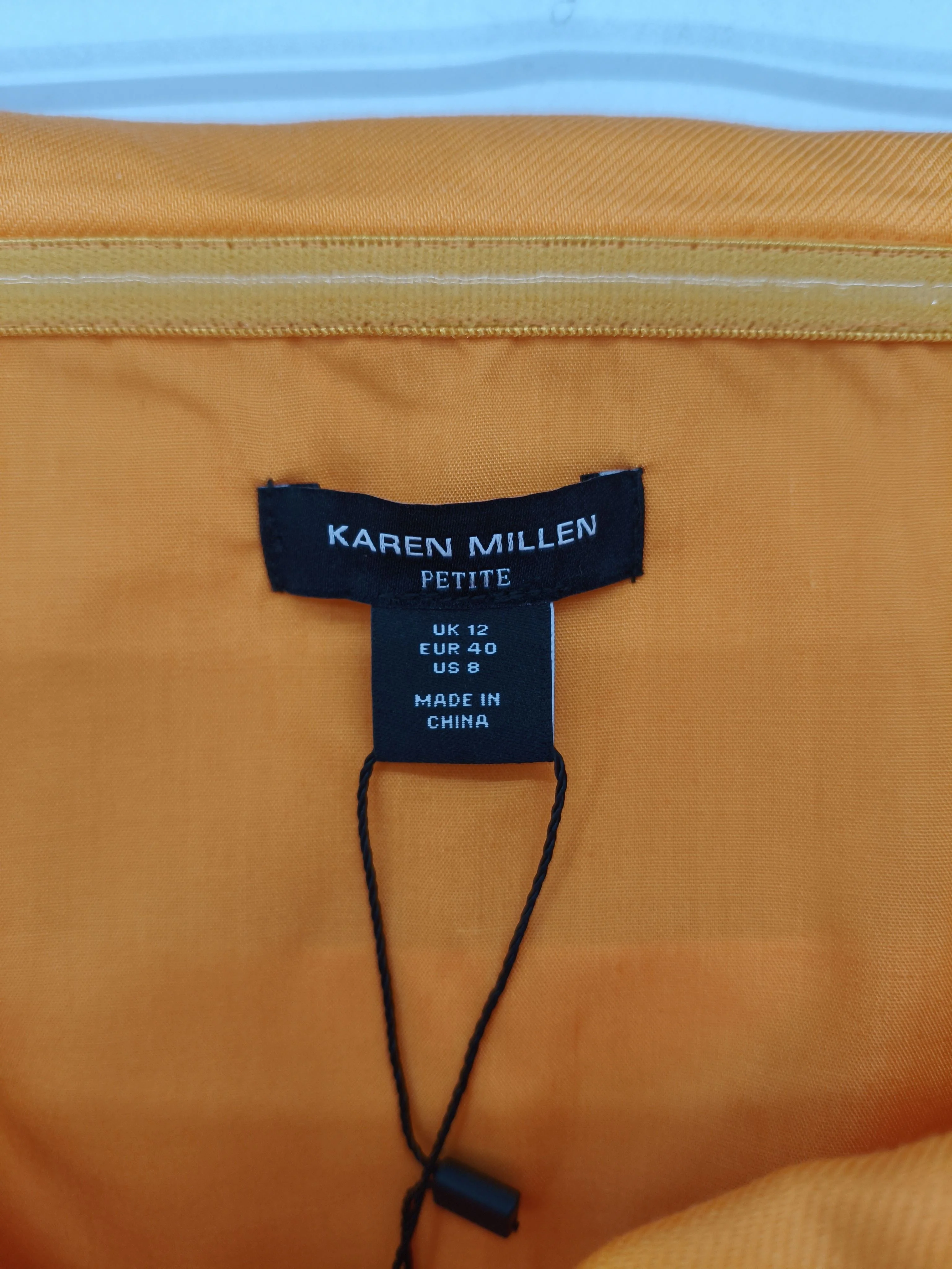 Karen Millen Bodycon Midi Dress UK12 in Orange RRP £219 - Image 6