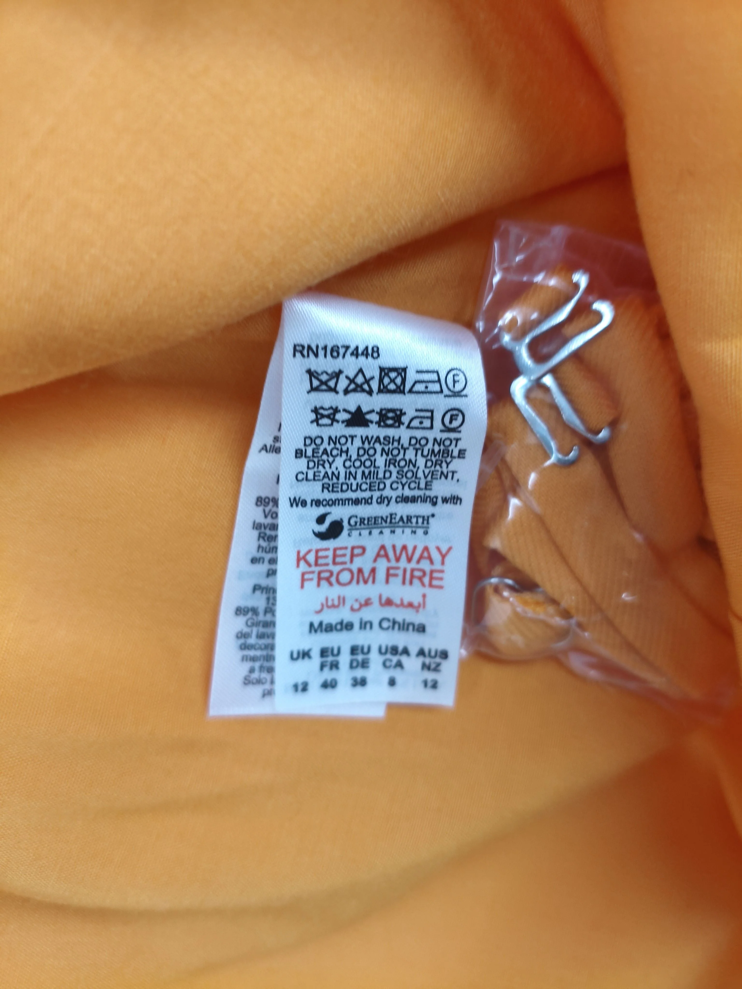 Karen Millen Bodycon Midi Dress UK12 in Orange RRP £219 - Image 7