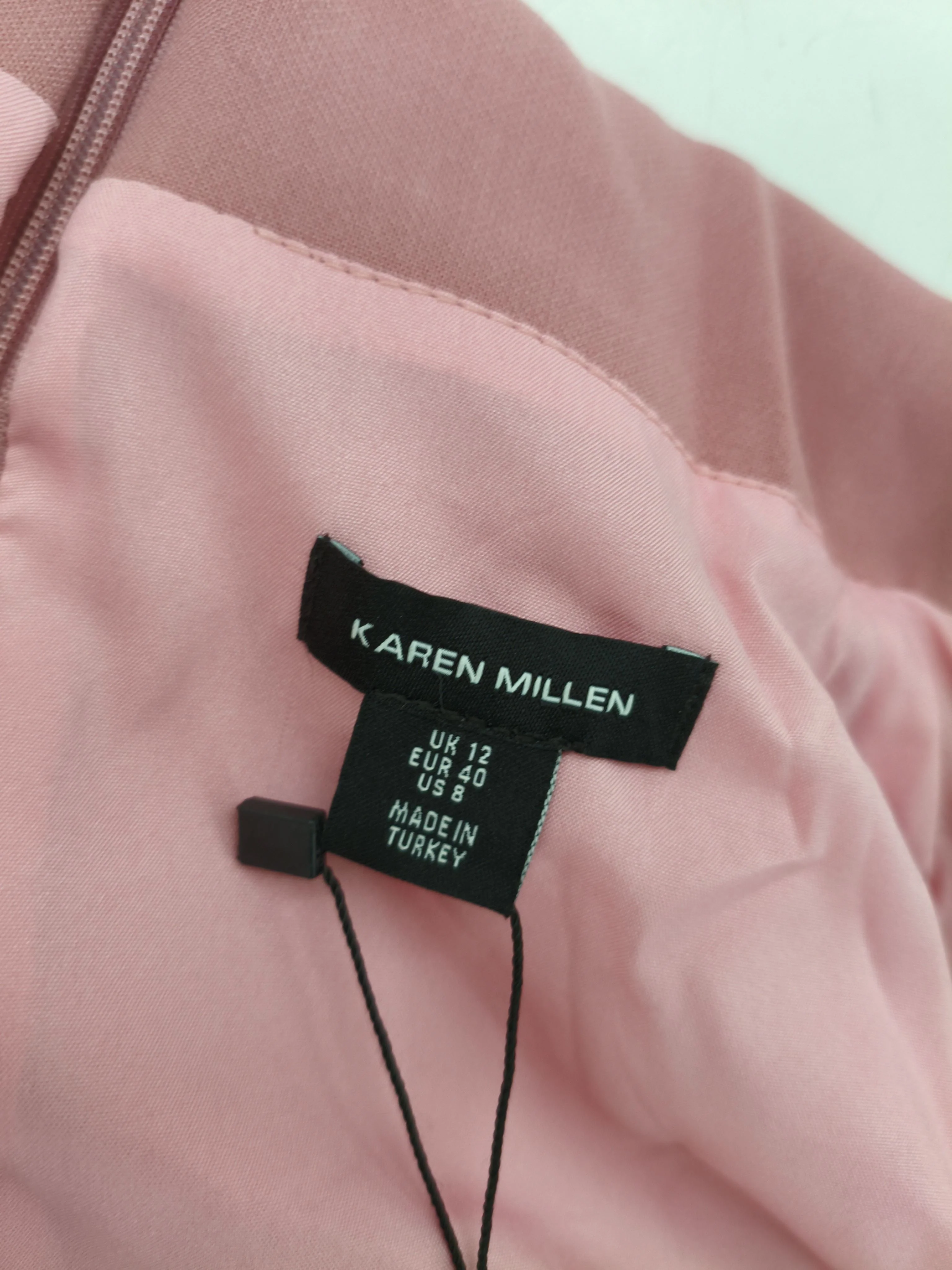 Karen Millen Bodycon Midi Dress UK12 in Pink RRP £219 - Image 6