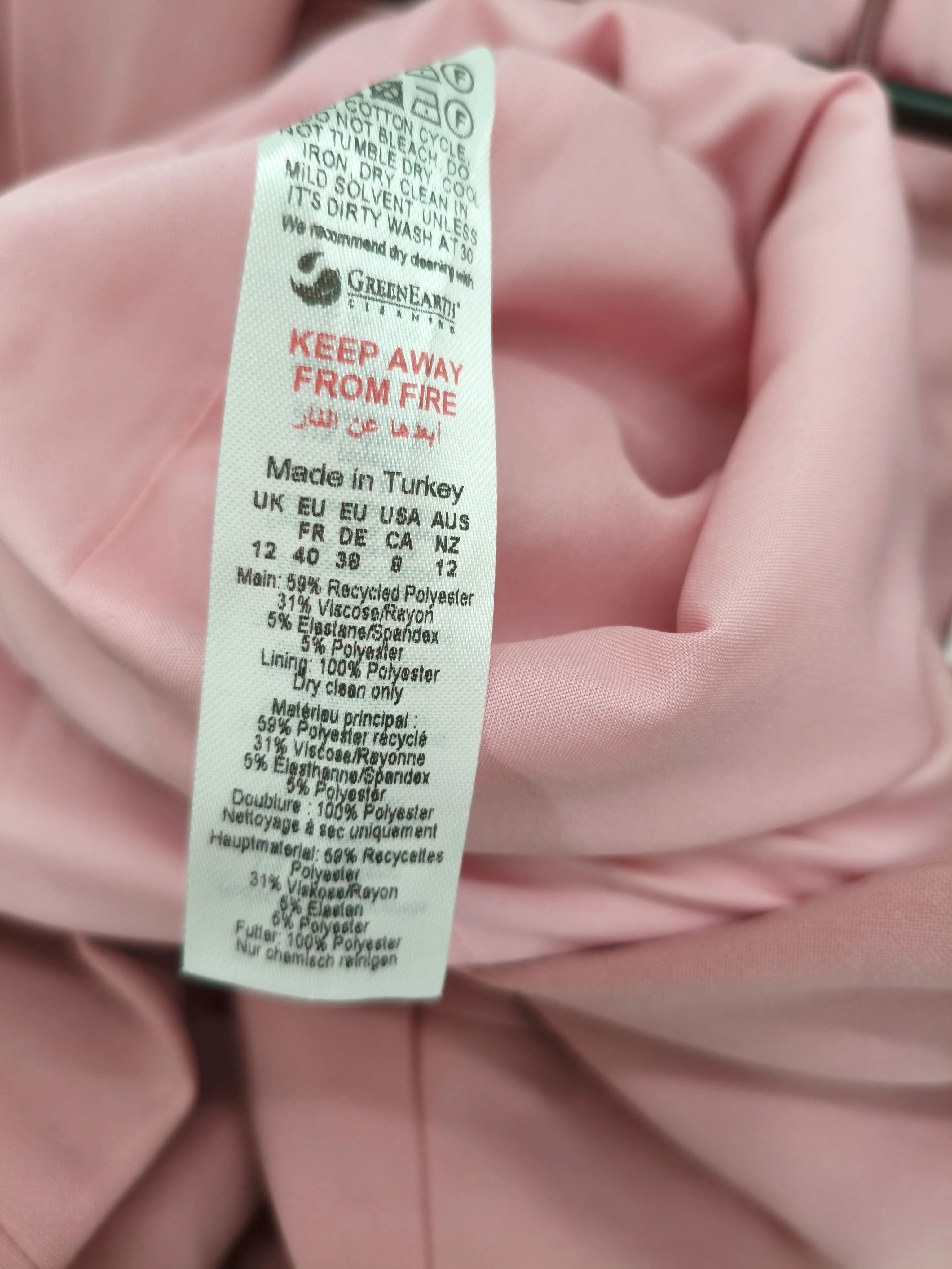 Karen Millen Bodycon Midi Dress UK12 in Pink RRP £219 - Image 7