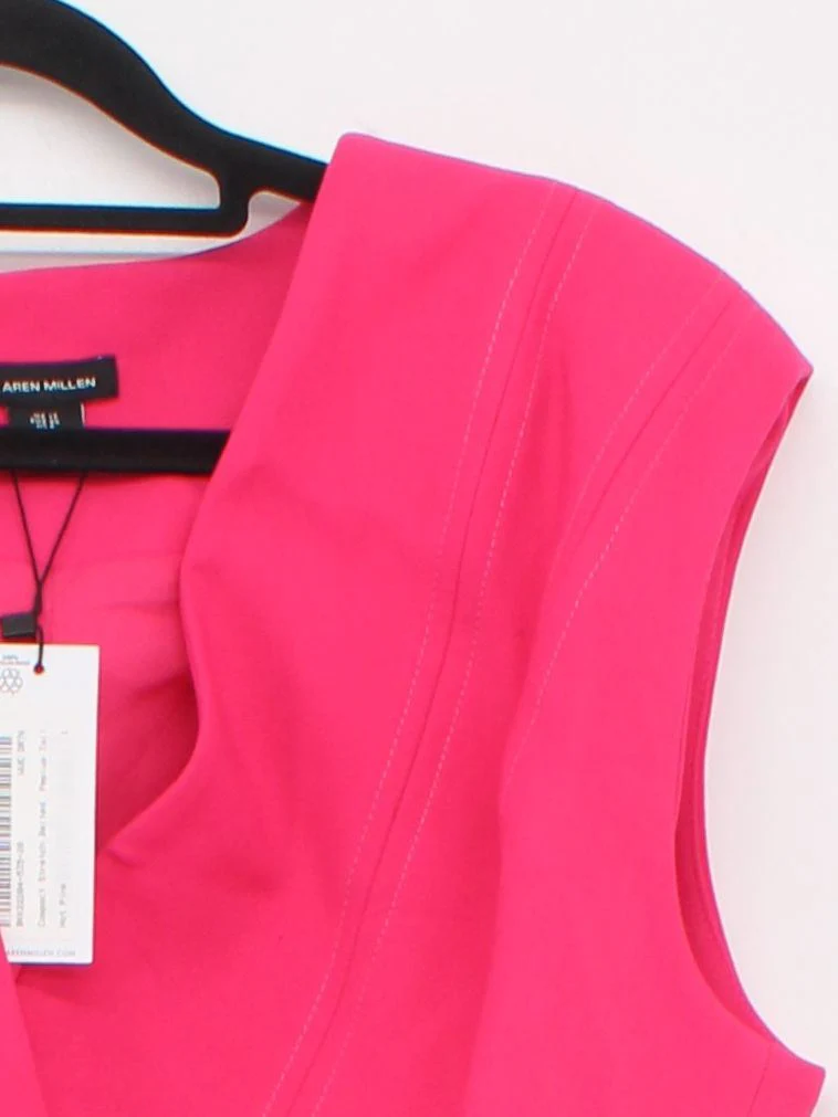 Karen Millen Bodycon Midi Dress UK12 in Pink RRP £229 - Image 4