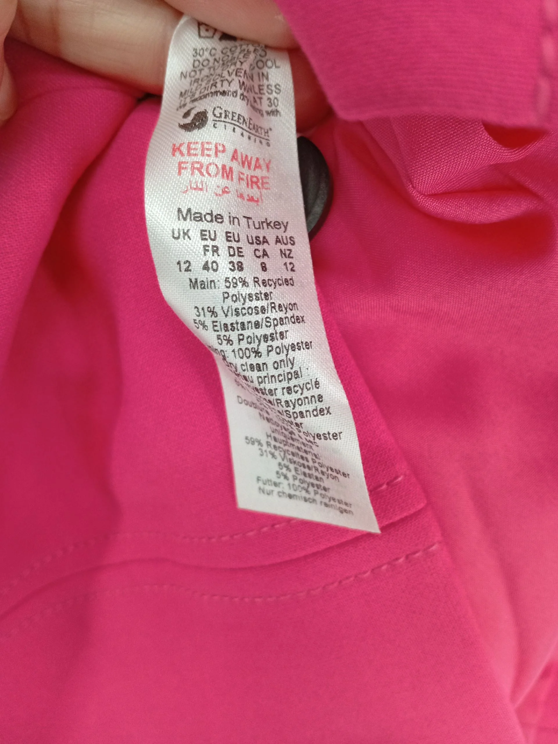 Karen Millen Bodycon Midi Dress UK12 in Pink RRP £229 - Image 7