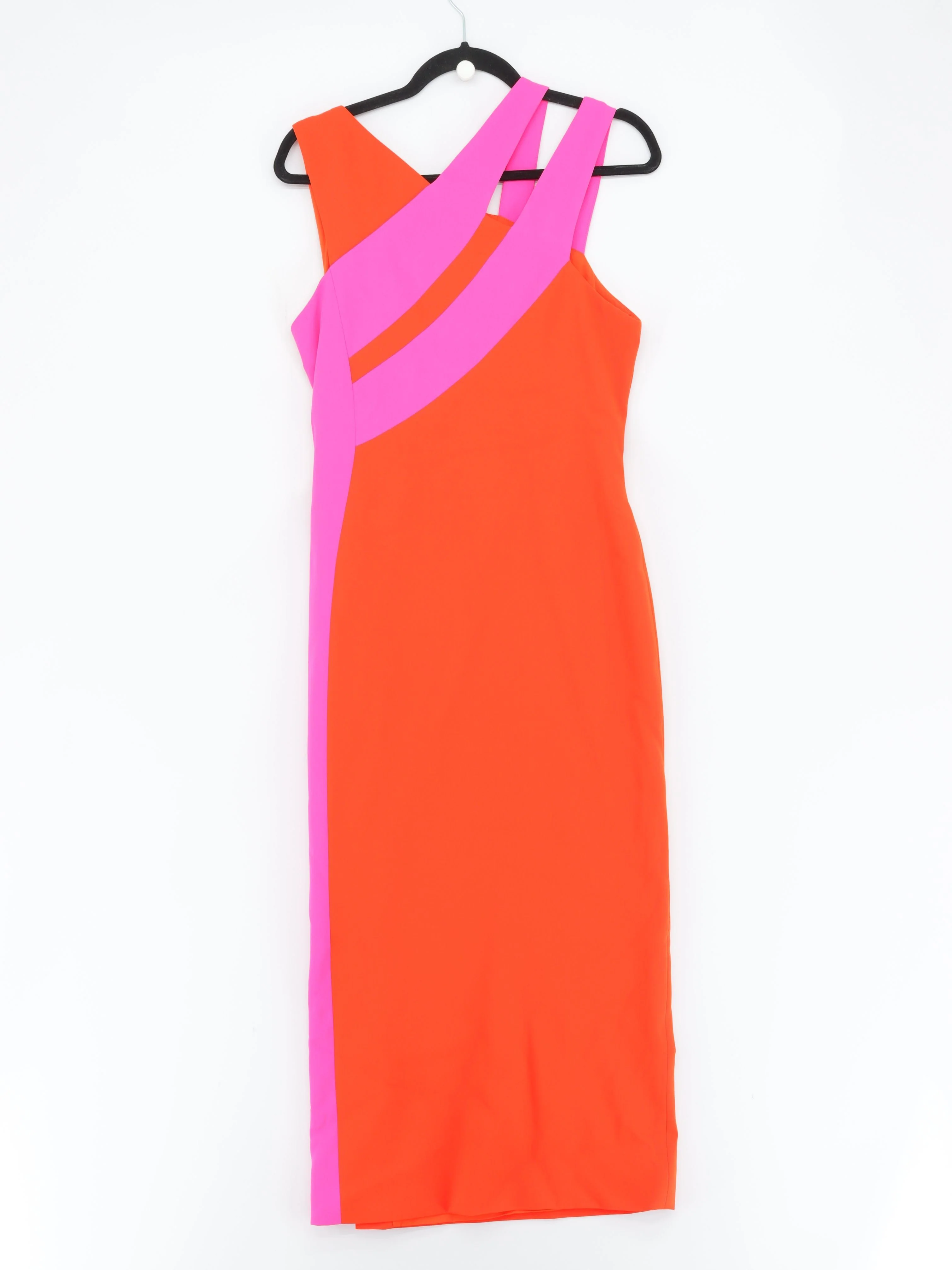 Karen Millen Bodycon Midi Dress UK12 in Red RRP £169 - Image 3