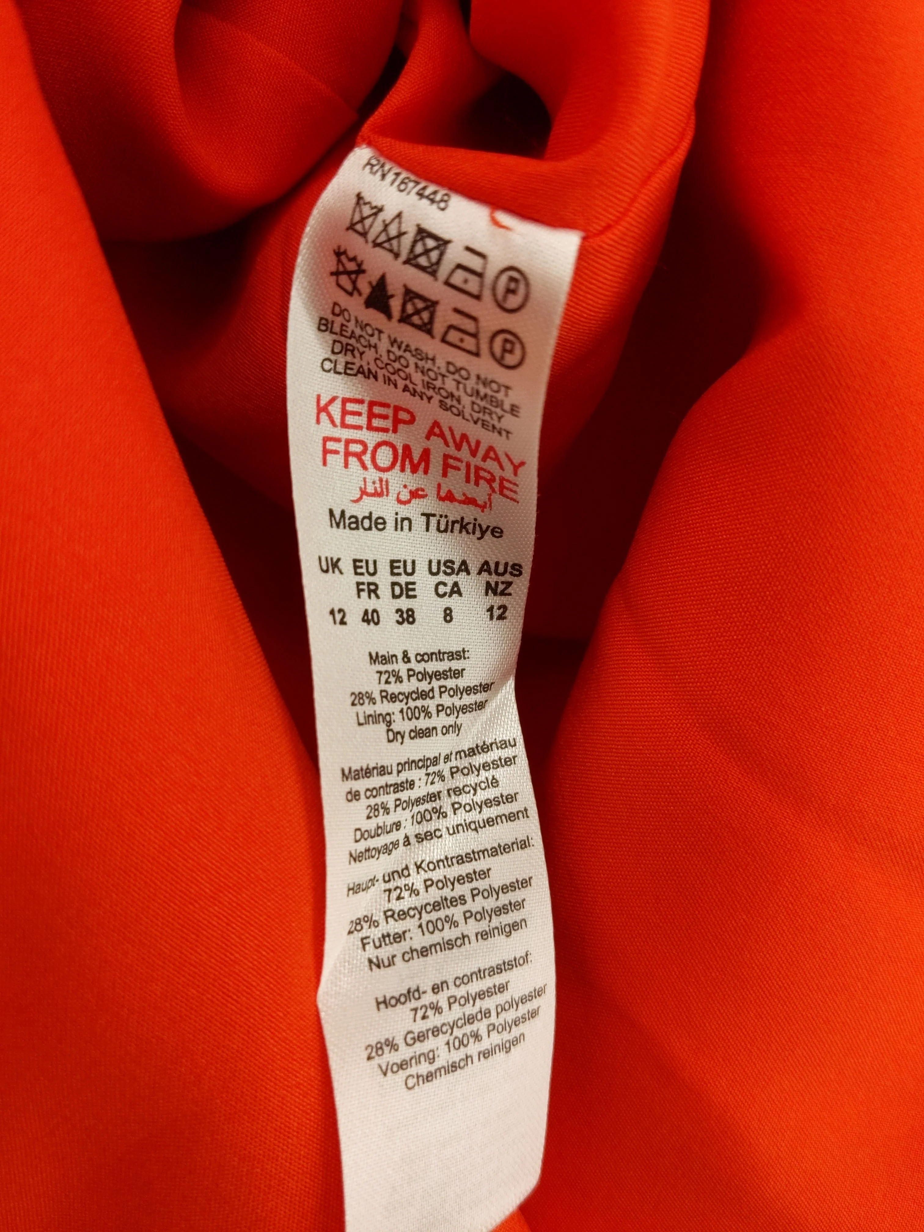 Karen Millen Bodycon Midi Dress UK12 in Red RRP £169 - Image 7