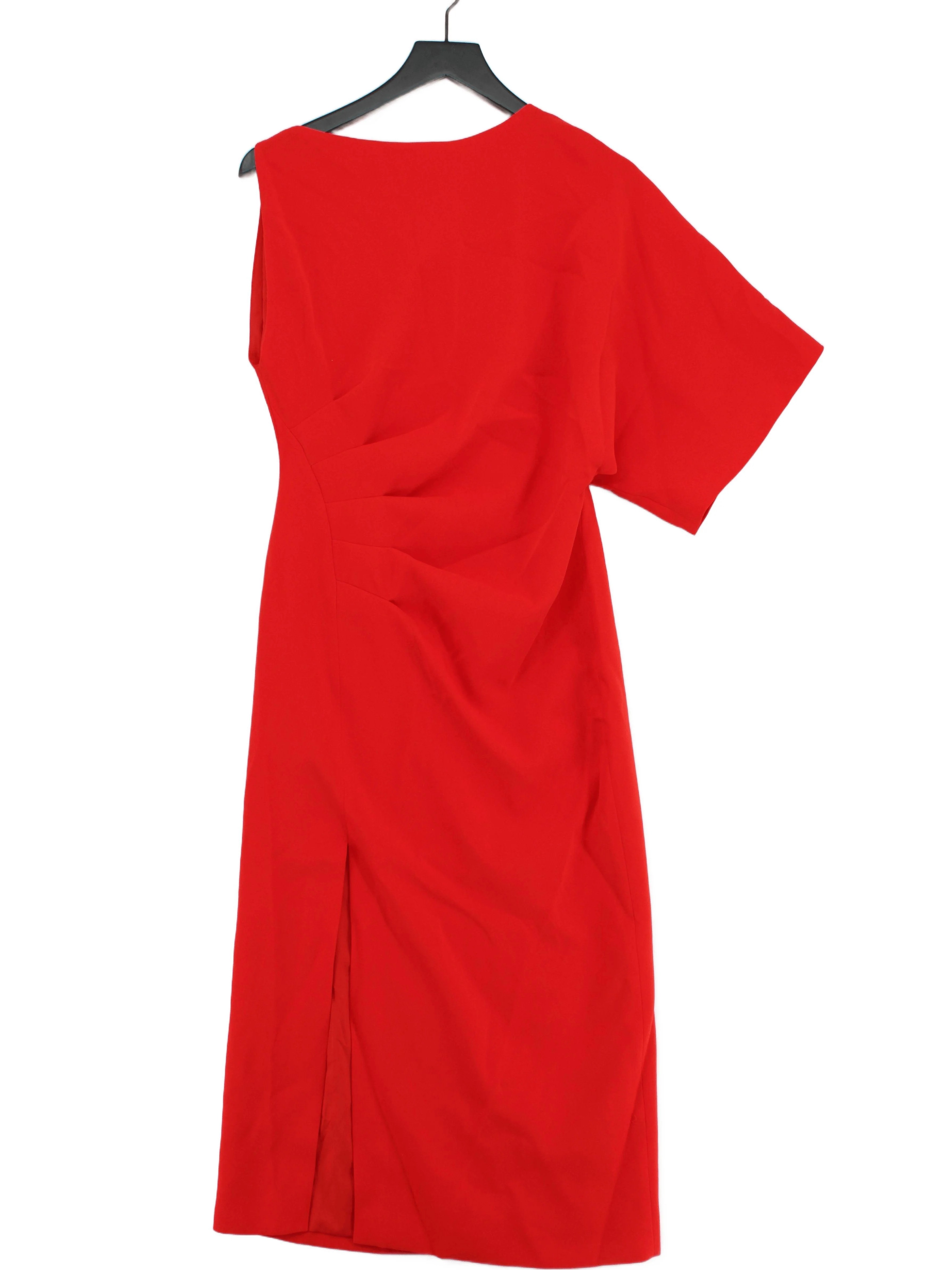 Karen Millen Bodycon Midi Dress UK12 in Red RRP £189