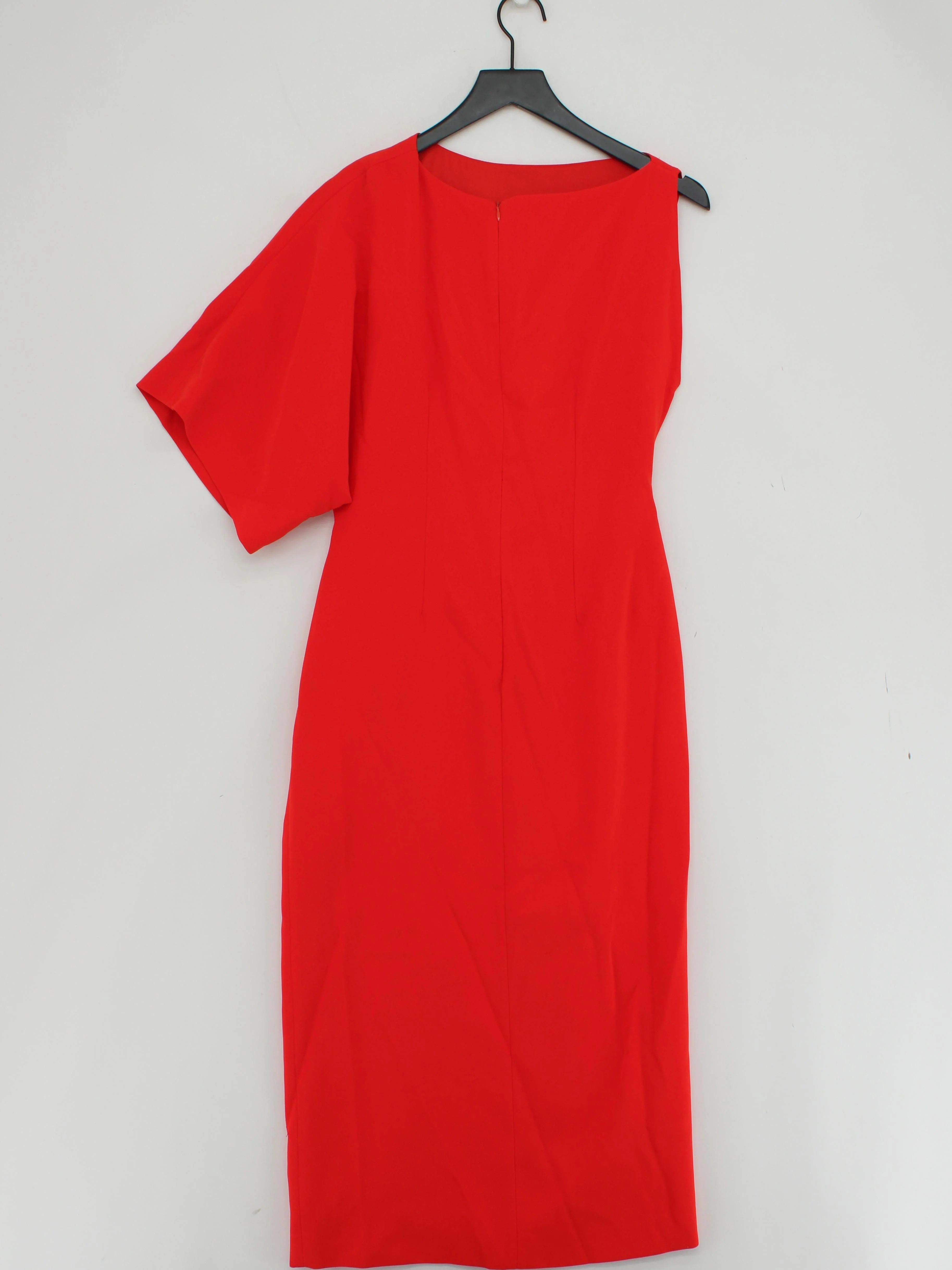 Karen Millen Bodycon Midi Dress UK12 in Red RRP £189 - Image 2