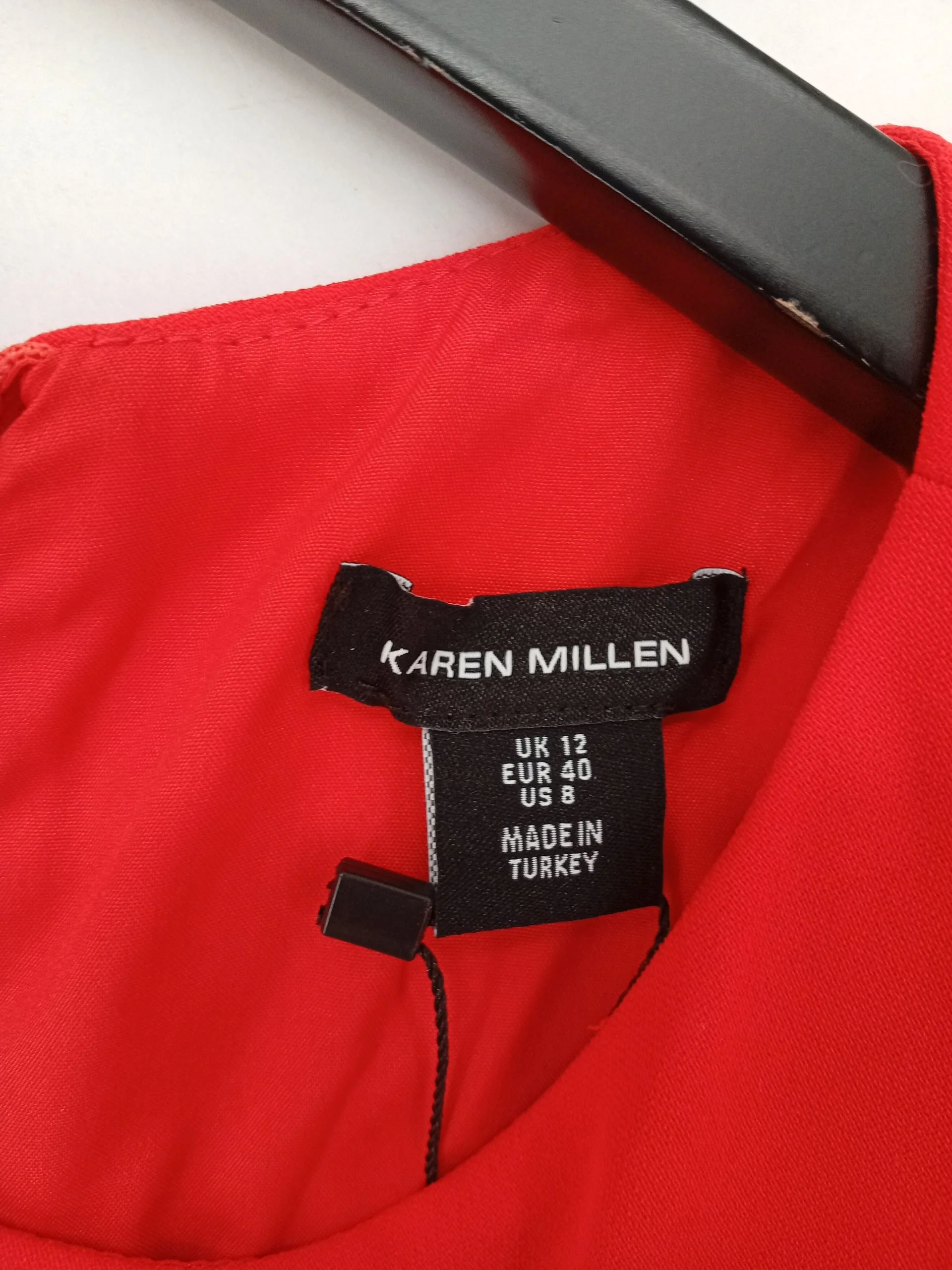Karen Millen Bodycon Midi Dress UK12 in Red RRP £189 - Image 6