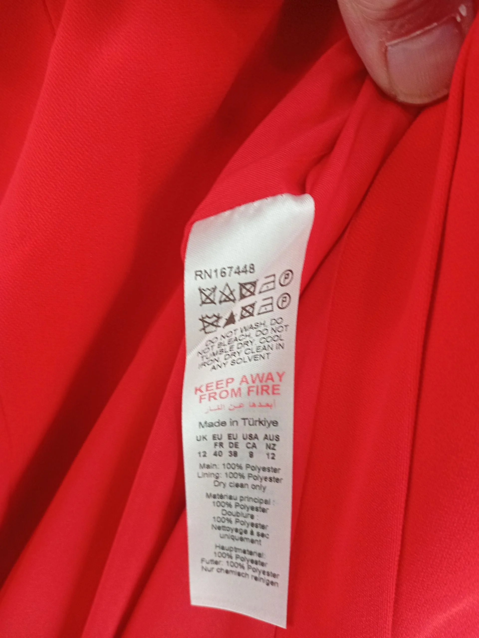 Karen Millen Bodycon Midi Dress UK12 in Red RRP £189 - Image 7