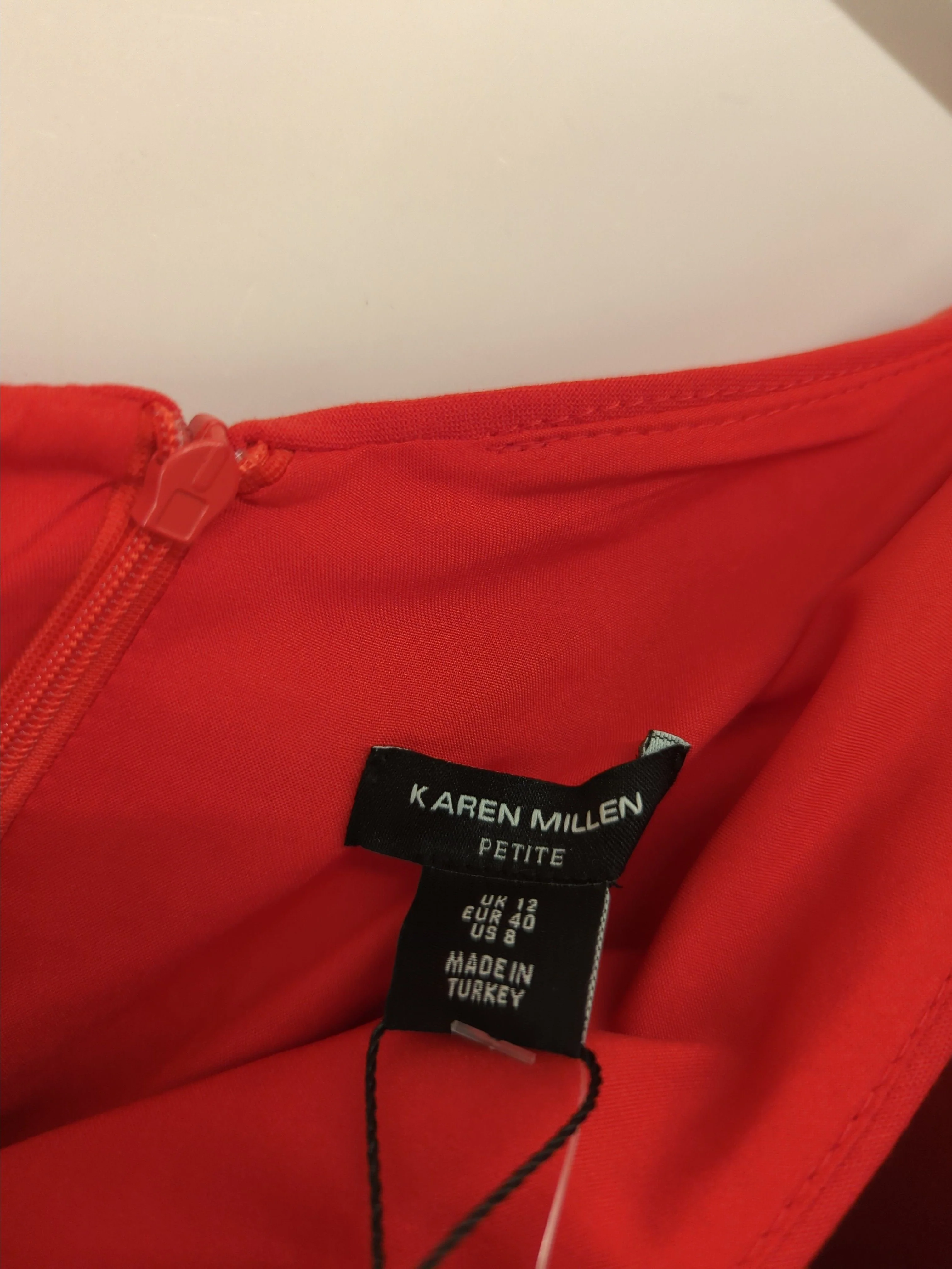 Karen Millen Bodycon Midi Dress UK12 in Red RRP £229 - Image 5