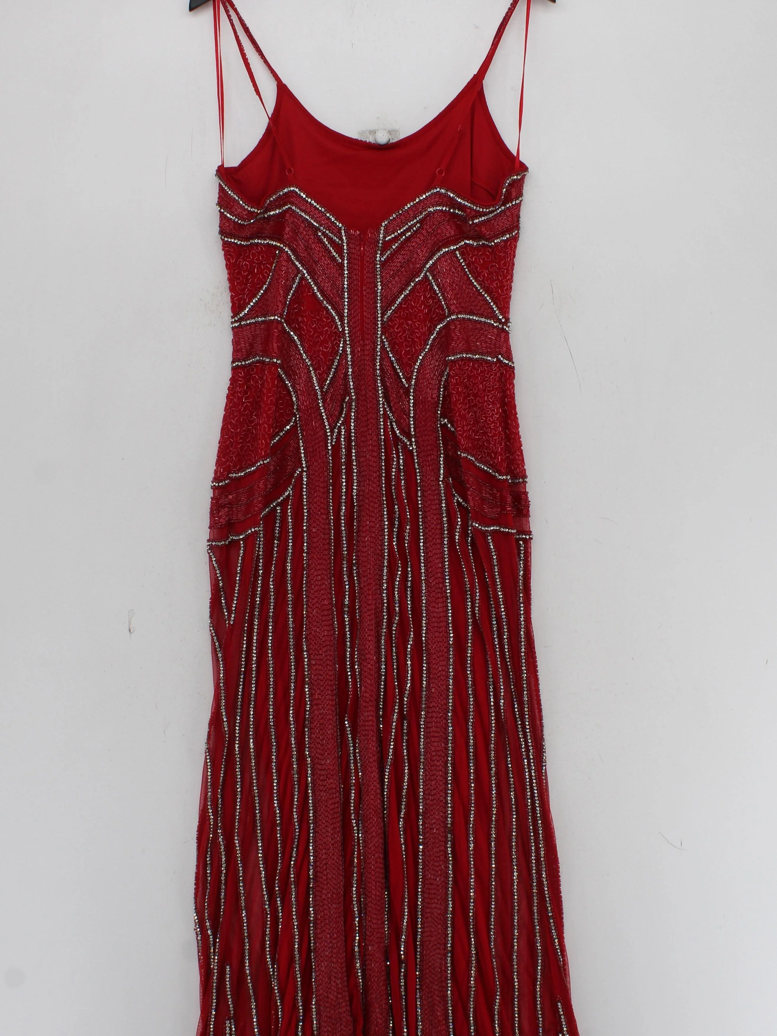 Karen Millen Bodycon Midi Dress UK12 in Red RRP £479 - Image 2