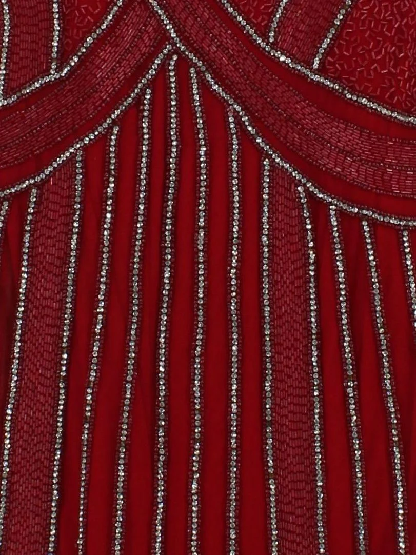 Karen Millen Bodycon Midi Dress UK12 in Red RRP £479 - Image 3