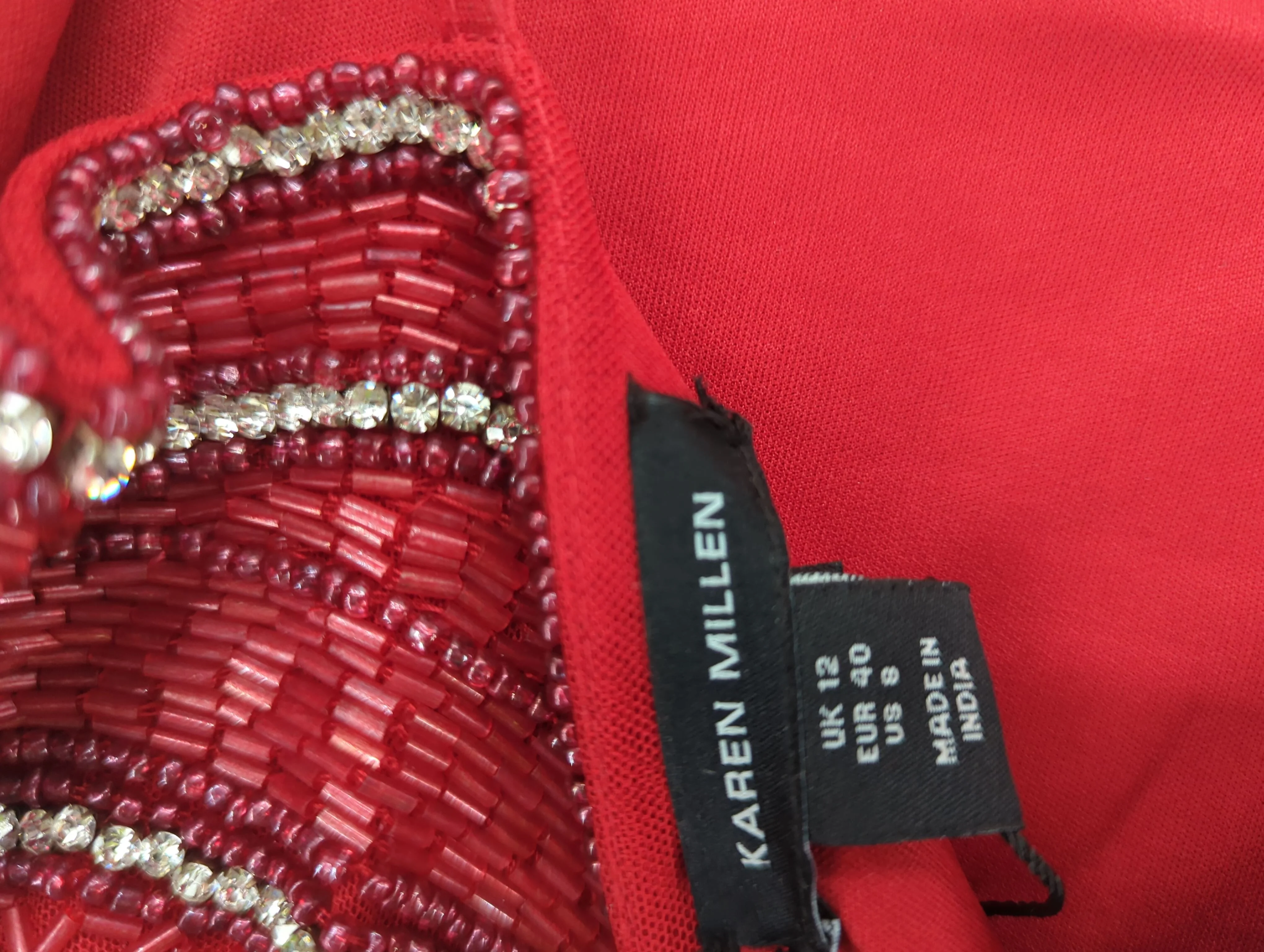 Karen Millen Bodycon Midi Dress UK12 in Red RRP £479 - Image 6