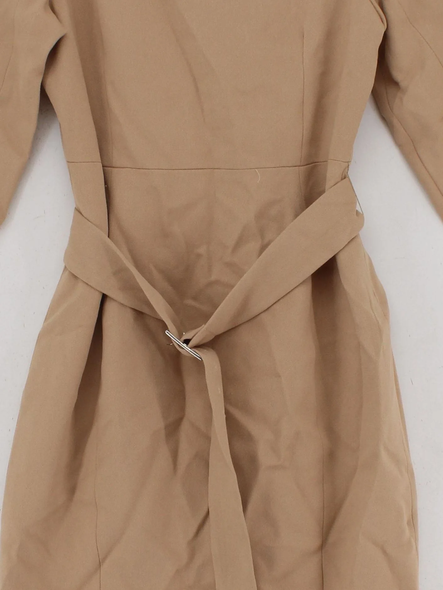 Karen Millen Bodycon Midi Dress UK12 in Tan RRP £199 - Image 3