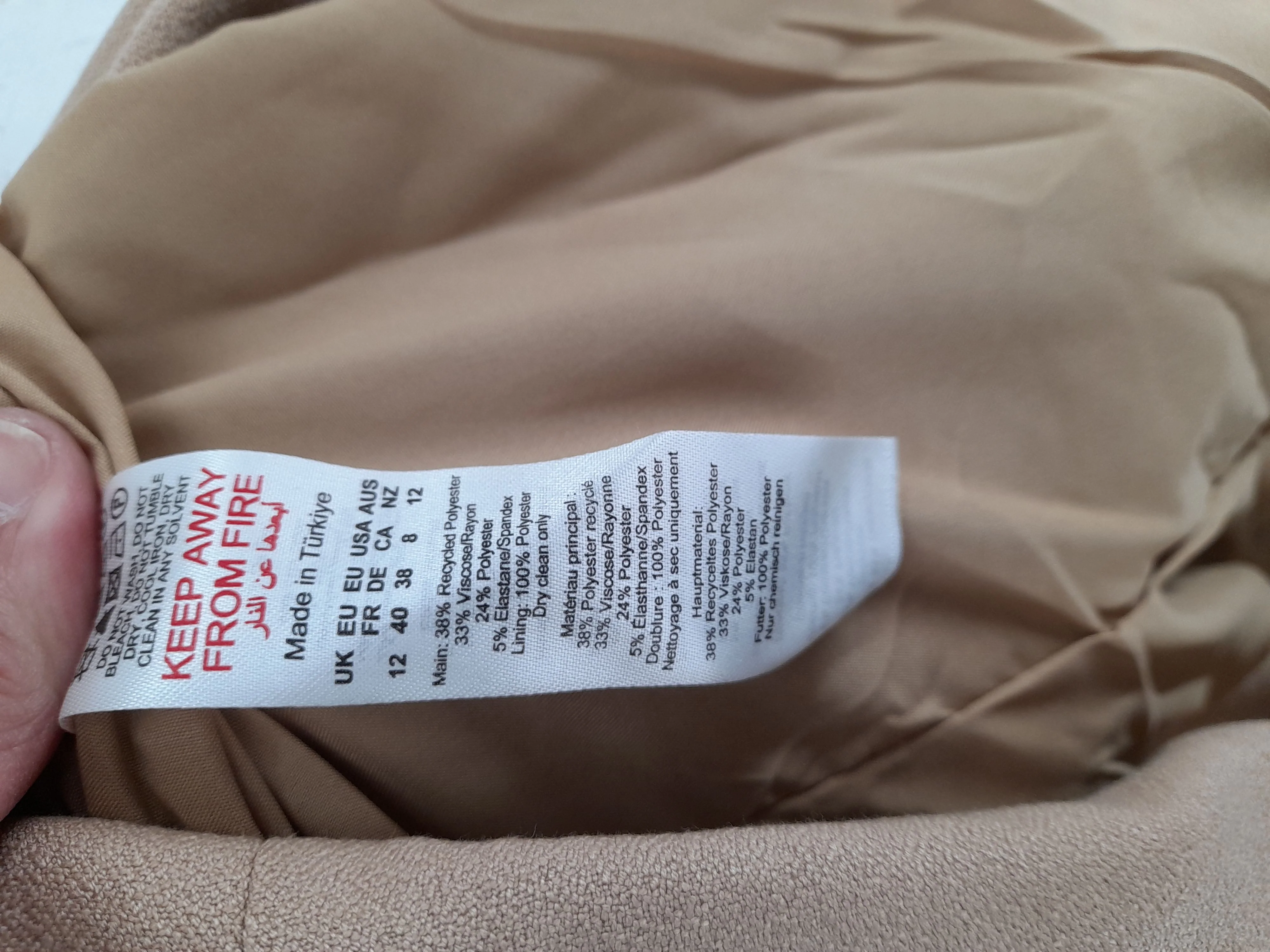 Karen Millen Bodycon Midi Dress UK12 in Tan RRP £199 - Image 7