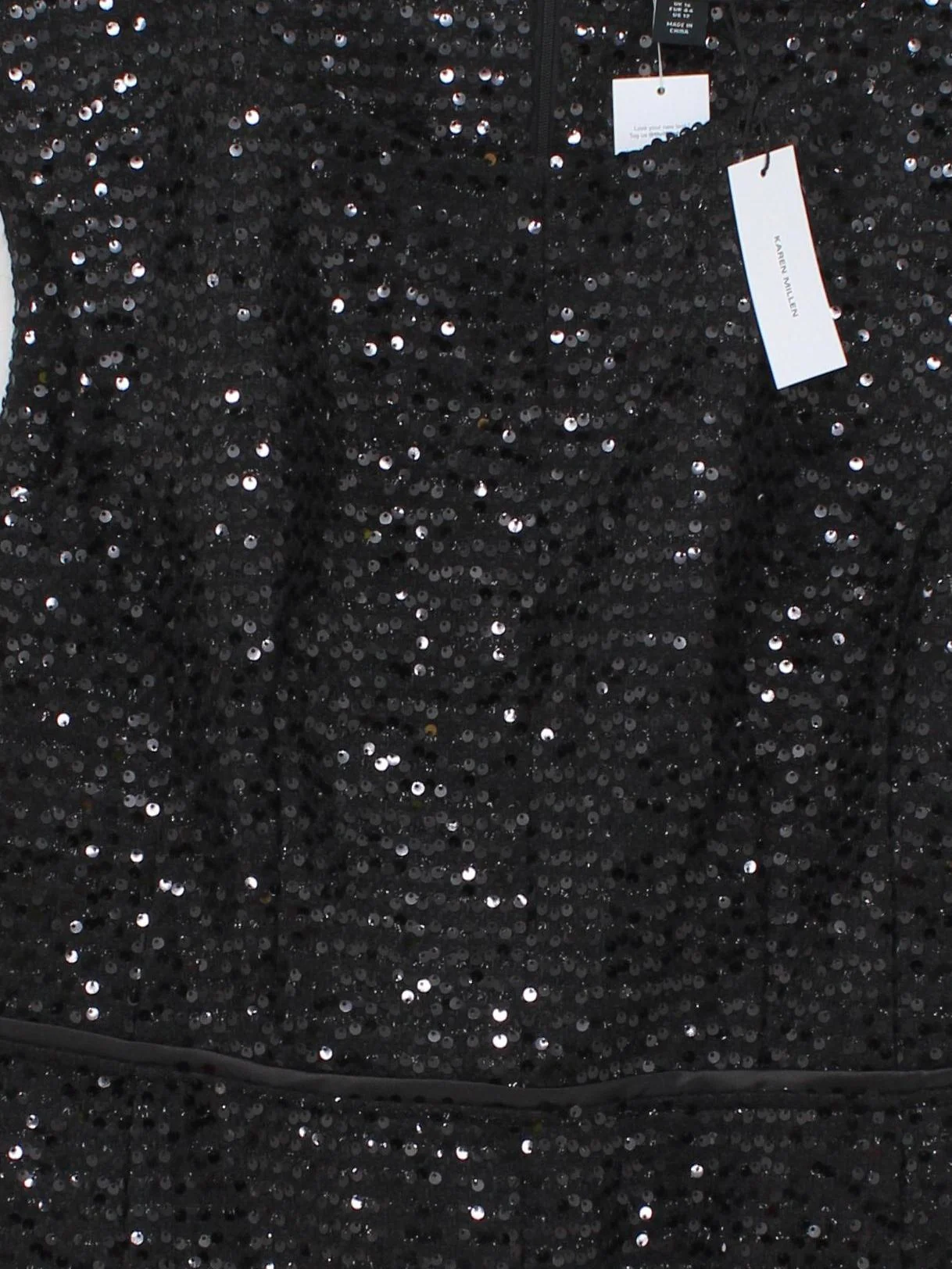 Karen Millen Bodycon Midi Dress UK14 in Black - Image 3