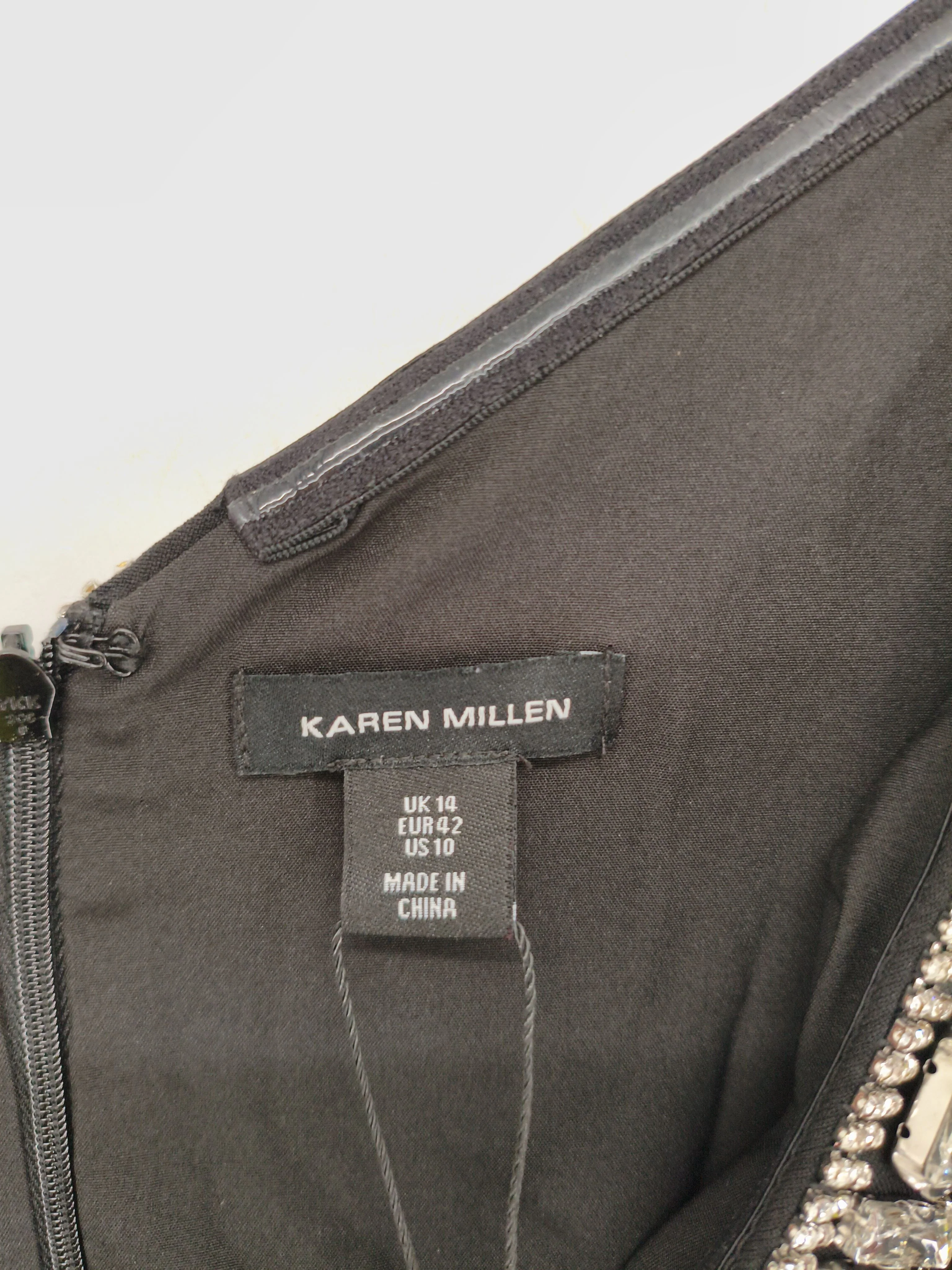 Karen Millen Bodycon Midi Dress UK14 in Black RRP £319 - Image 6