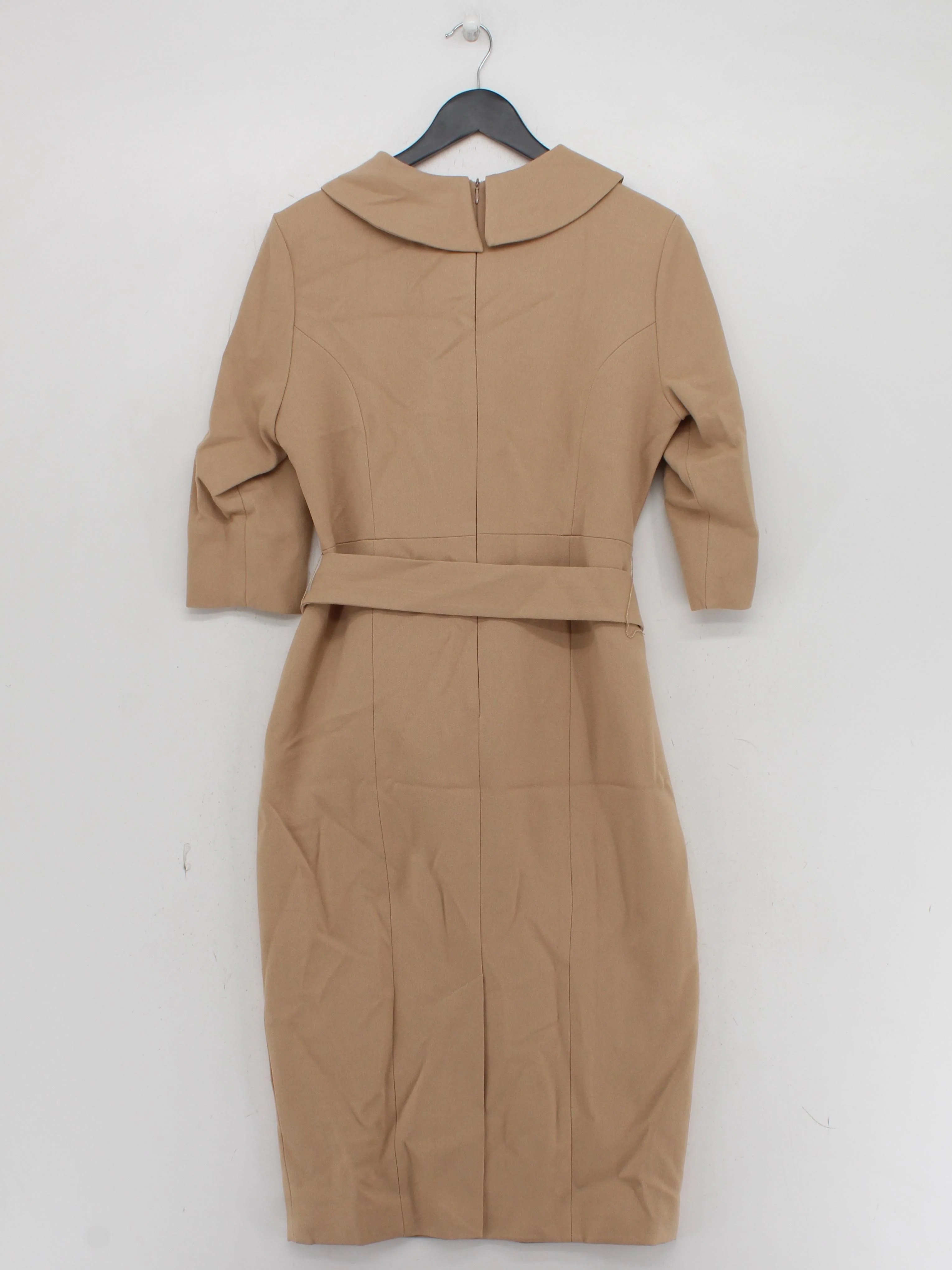 Karen Millen Bodycon Midi Dress UK14 in Brown RRP £199 - Image 2
