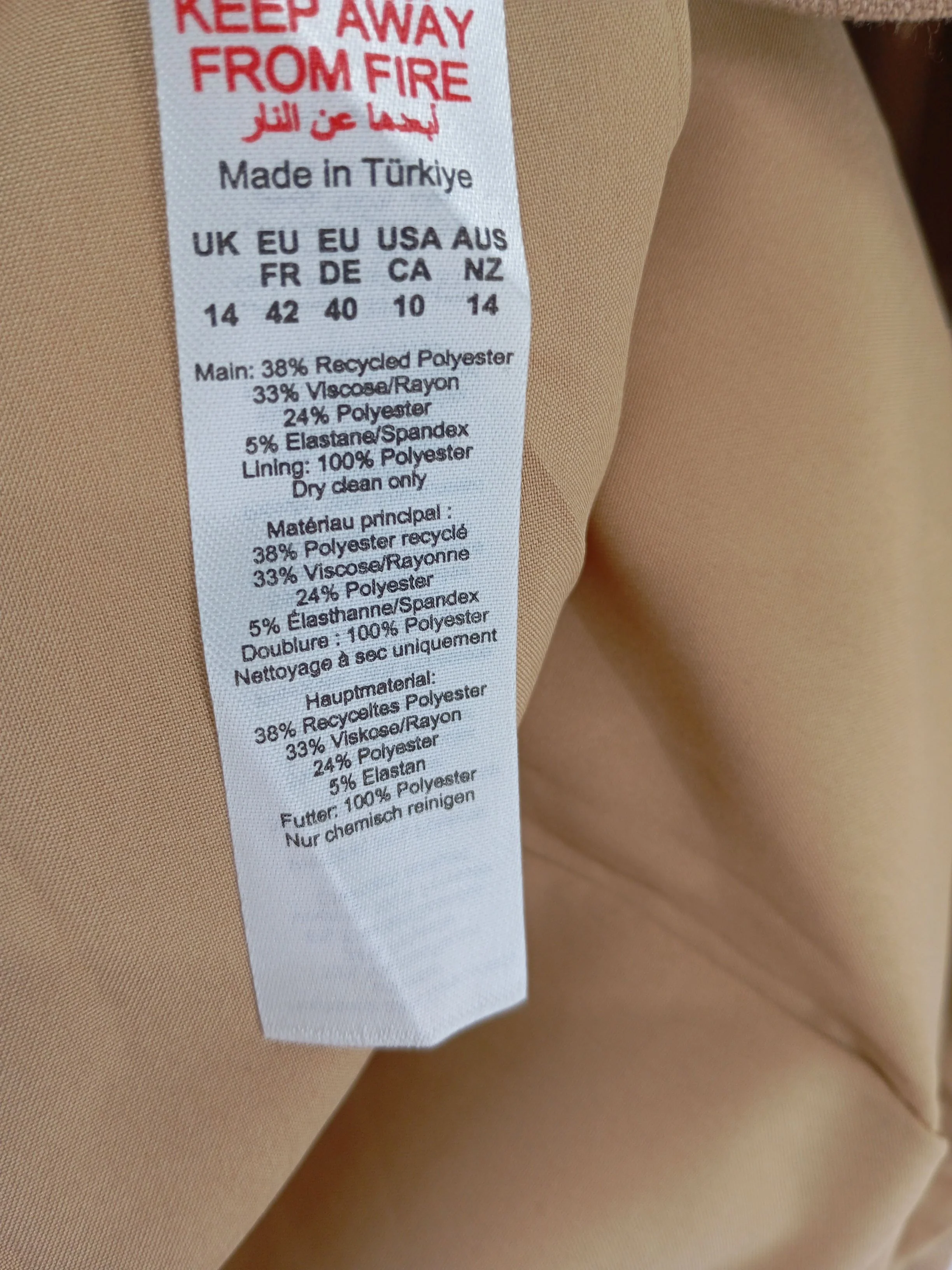Karen Millen Bodycon Midi Dress UK14 in Brown RRP £199 - Image 8