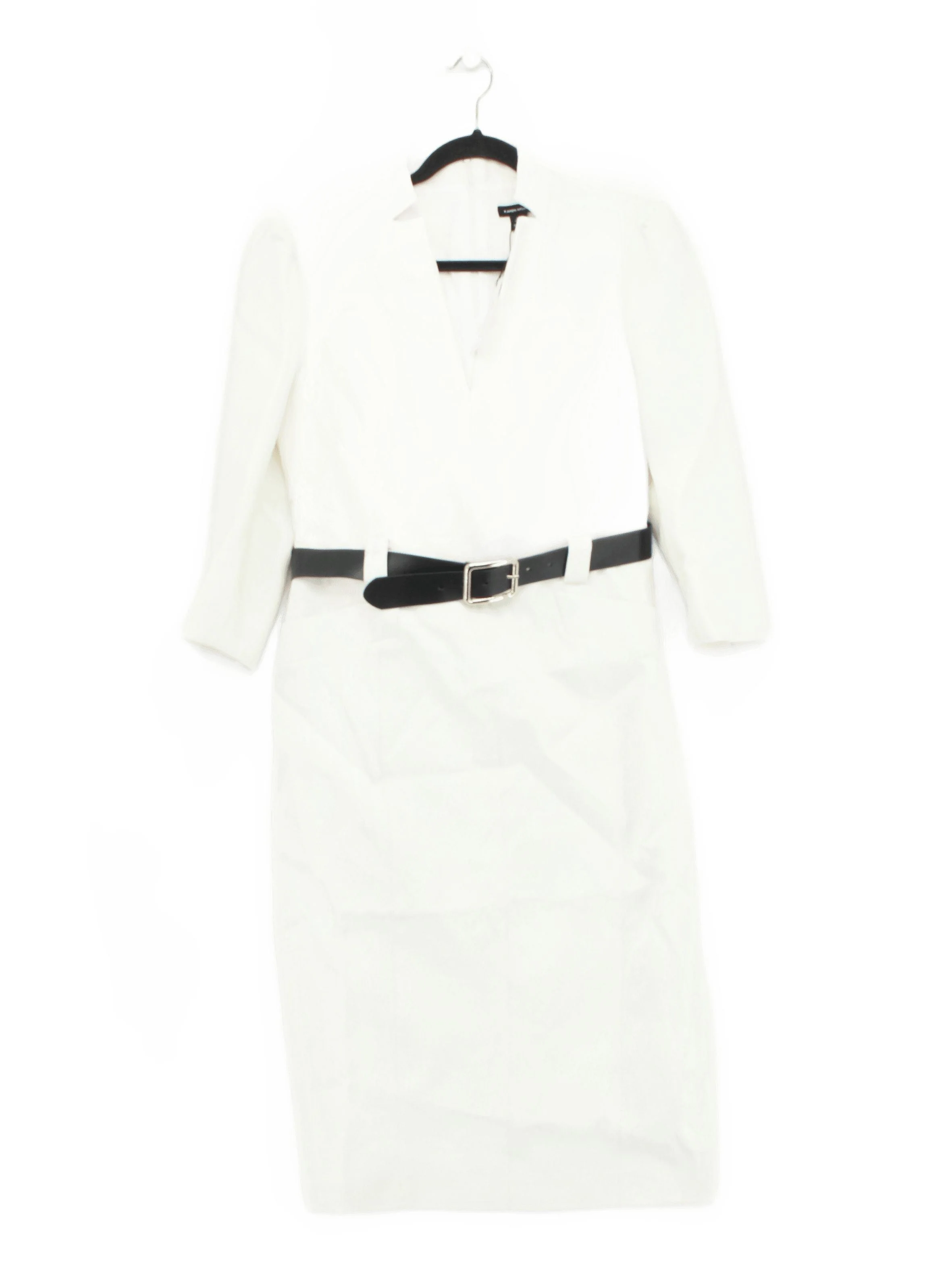 Karen Millen Bodycon Midi Dress UK14 in Cream RRP £199 - Image 2