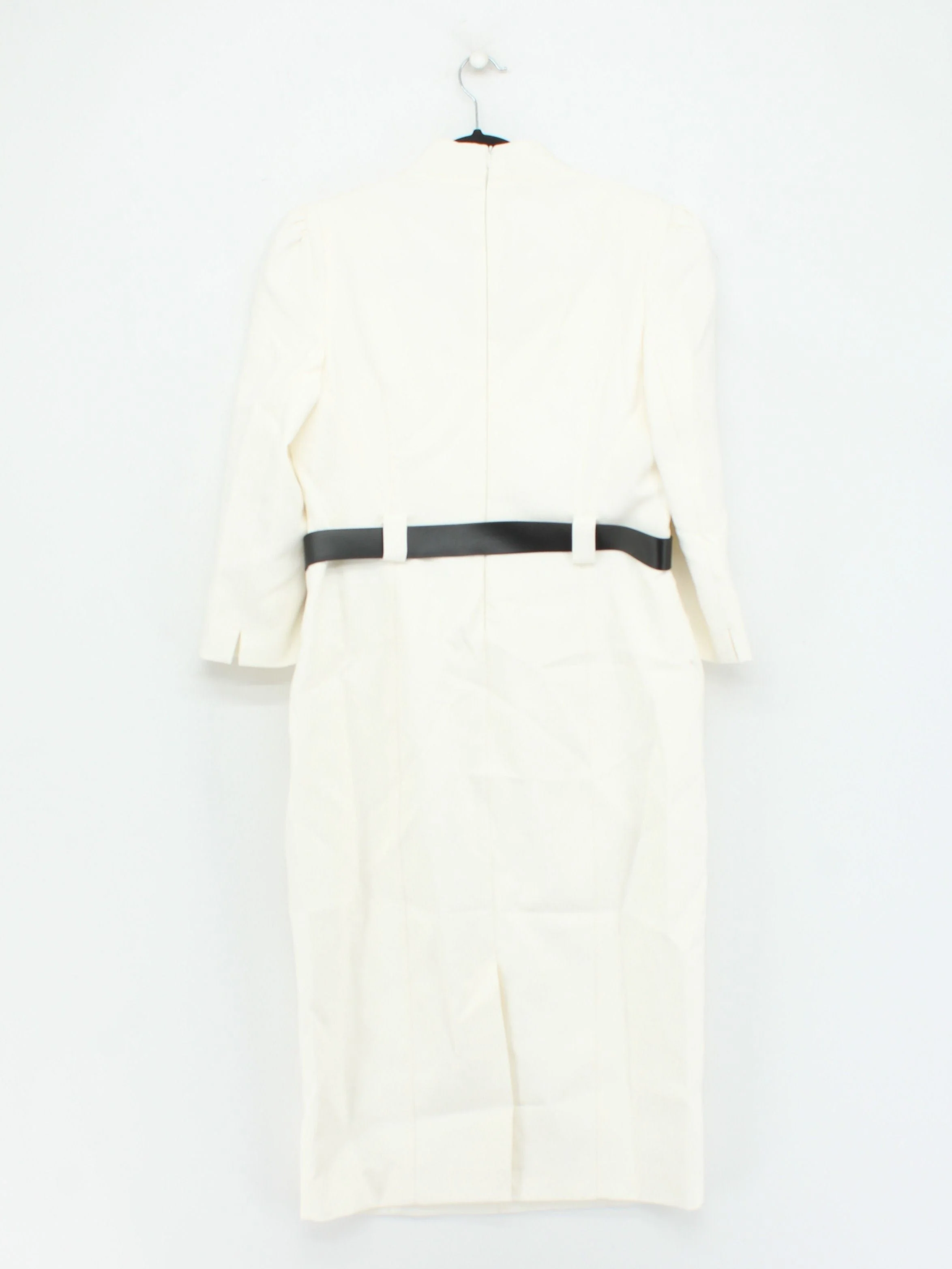 Karen Millen Bodycon Midi Dress UK14 in Cream RRP £199 - Image 3