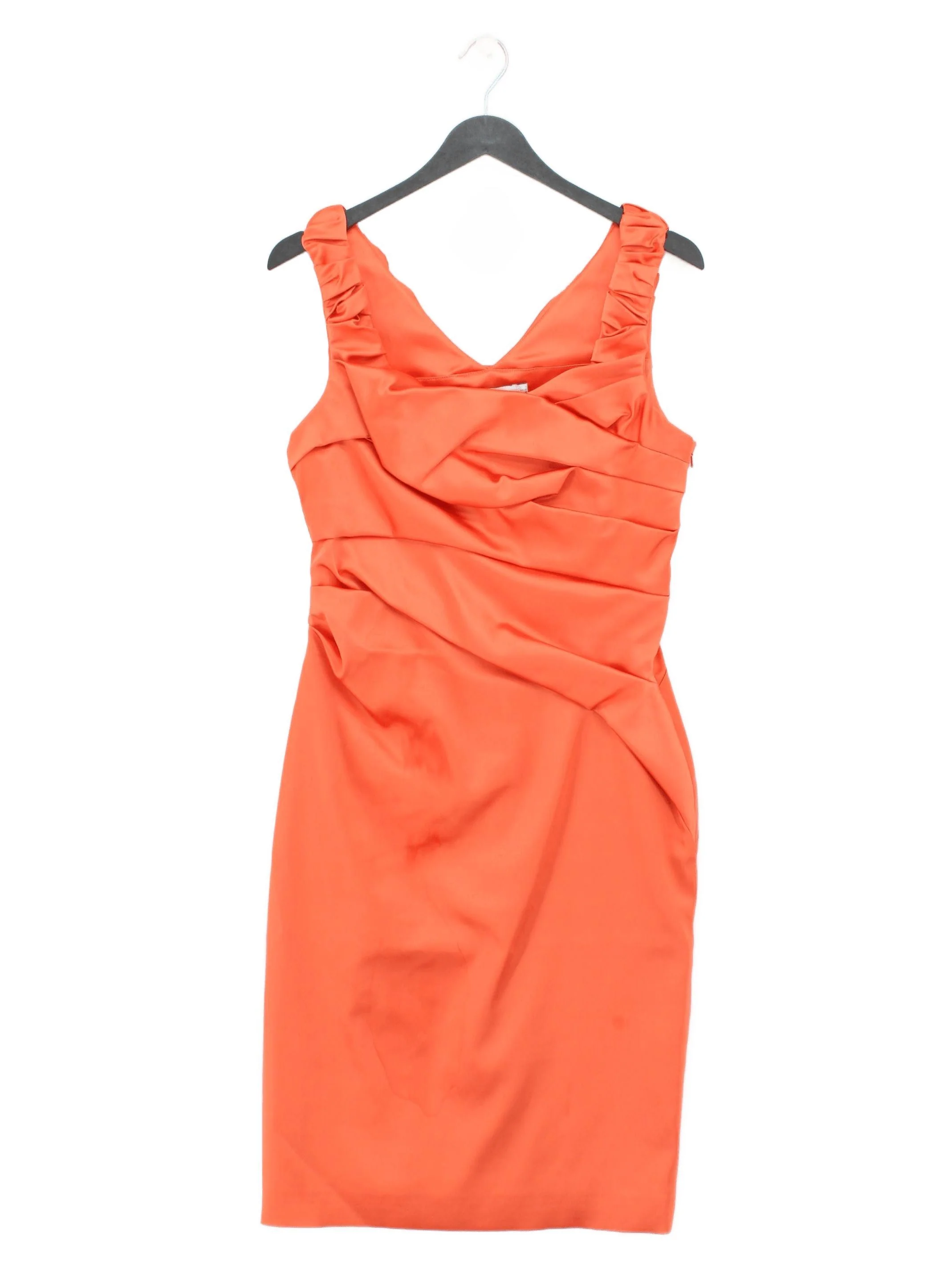 Karen Millen Bodycon Midi Dress UK14 in Orange
