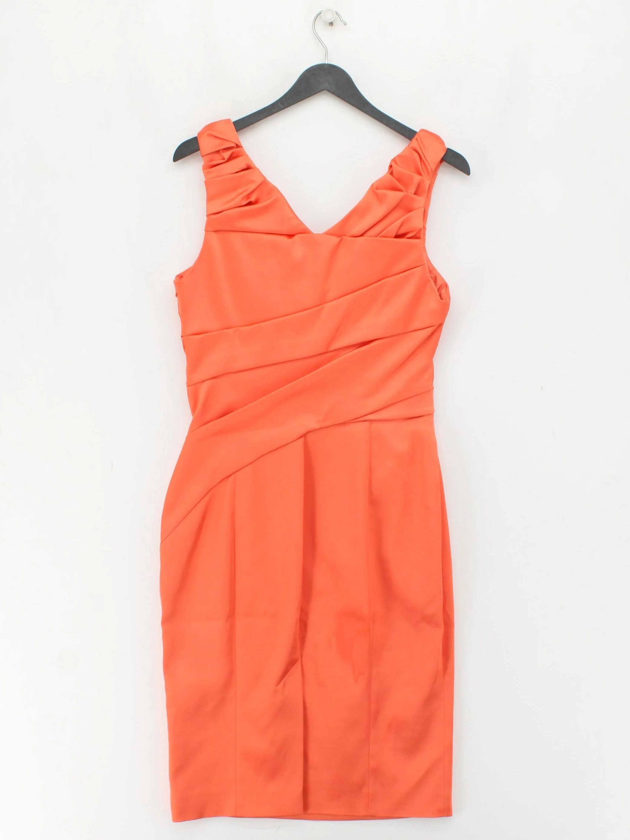 Karen Millen Bodycon Midi Dress UK14 in Orange - Image 2