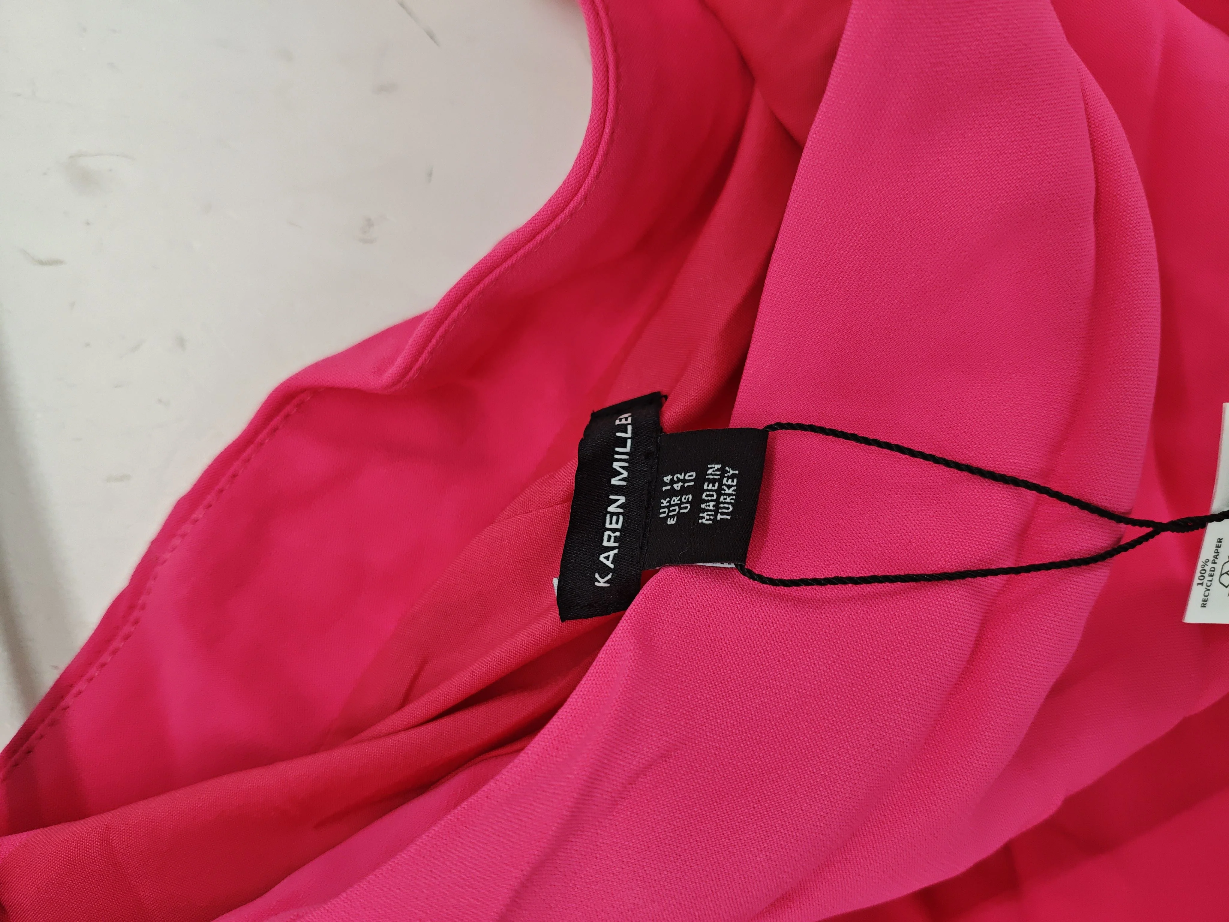 Karen Millen Bodycon Midi Dress UK14 in Pink RRP £239 - Image 6