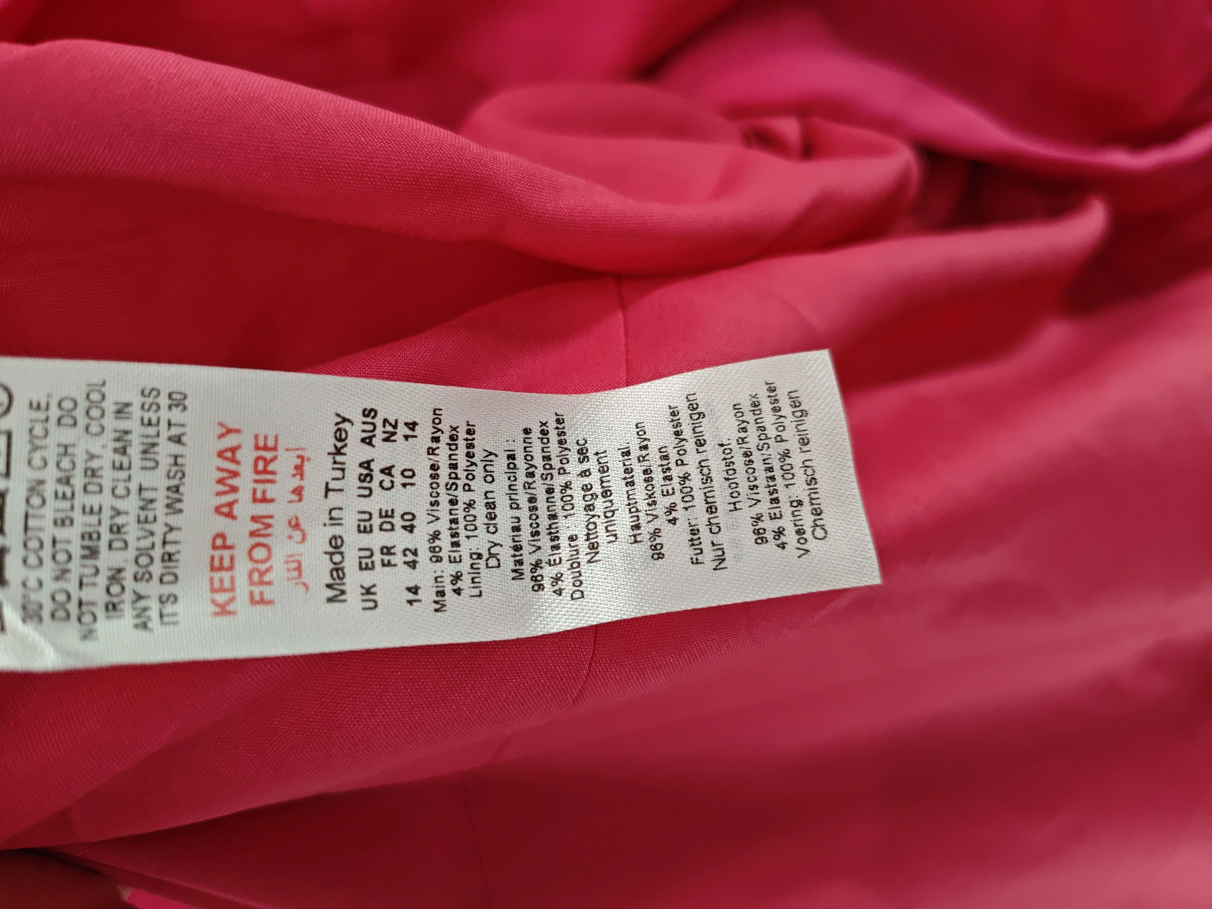 Karen Millen Bodycon Midi Dress UK14 in Pink RRP £239 - Image 7