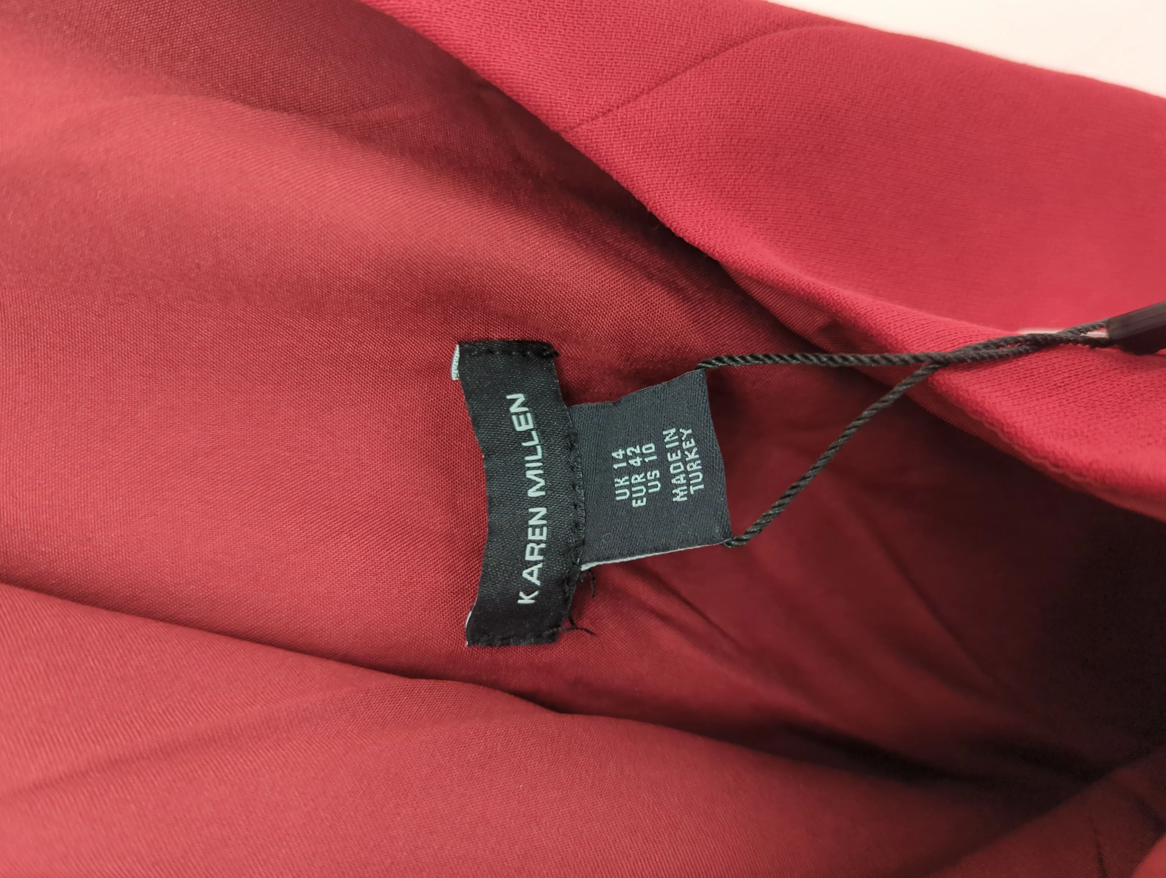 Karen Millen Bodycon Midi Dress UK14 in Red RRP £189 - Image 6