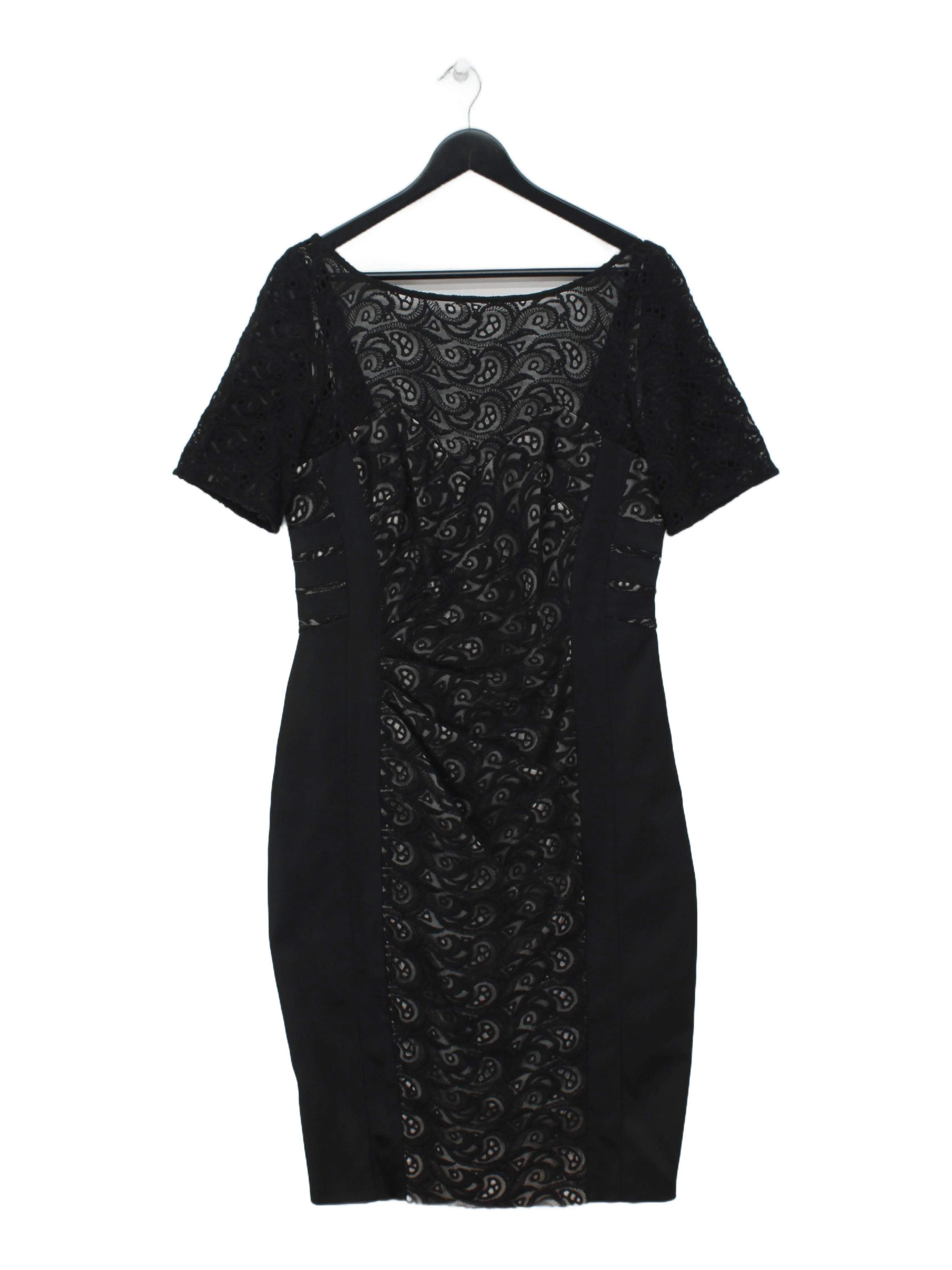 Karen Millen Bodycon Midi Dress UK16 in Black
