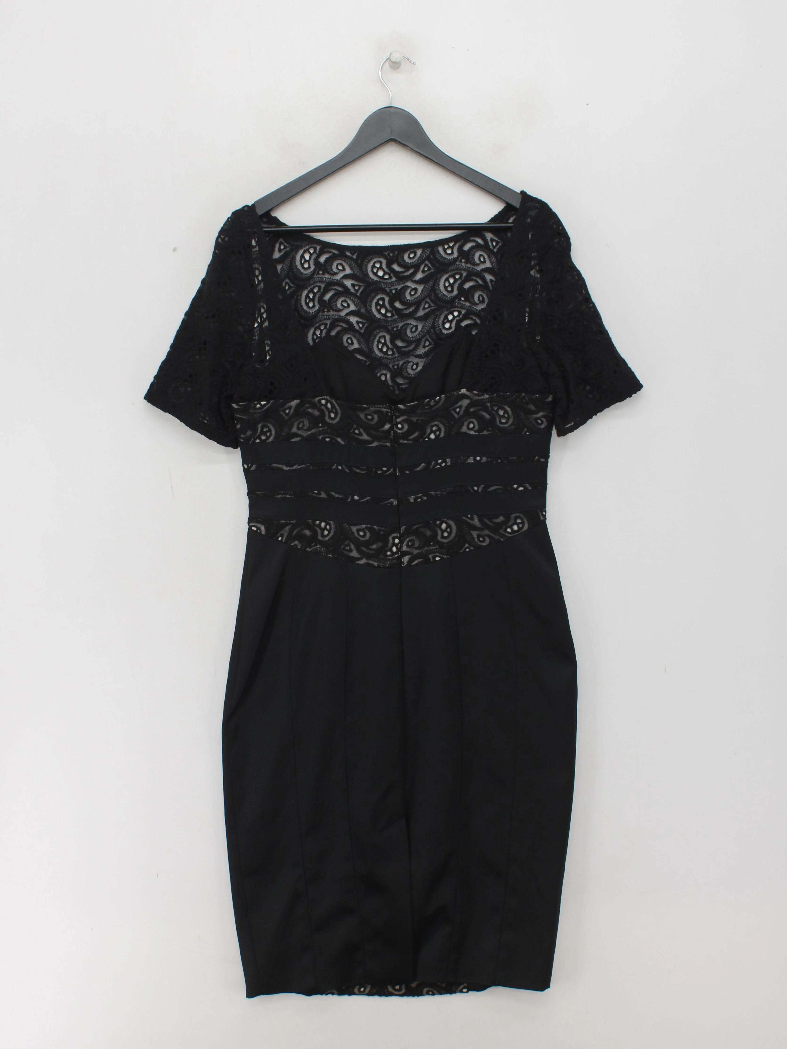 Karen Millen Bodycon Midi Dress UK16 in Black - Image 2