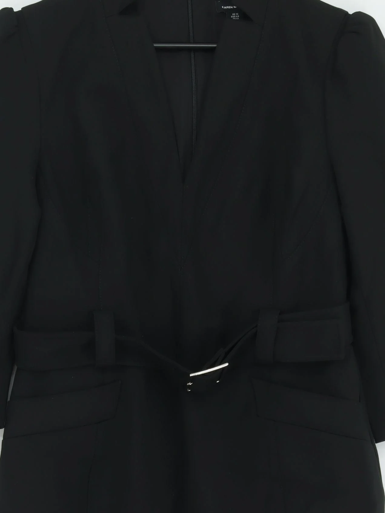 Karen Millen Bodycon Midi Dress UK16 in Black RRP £199 - Image 4