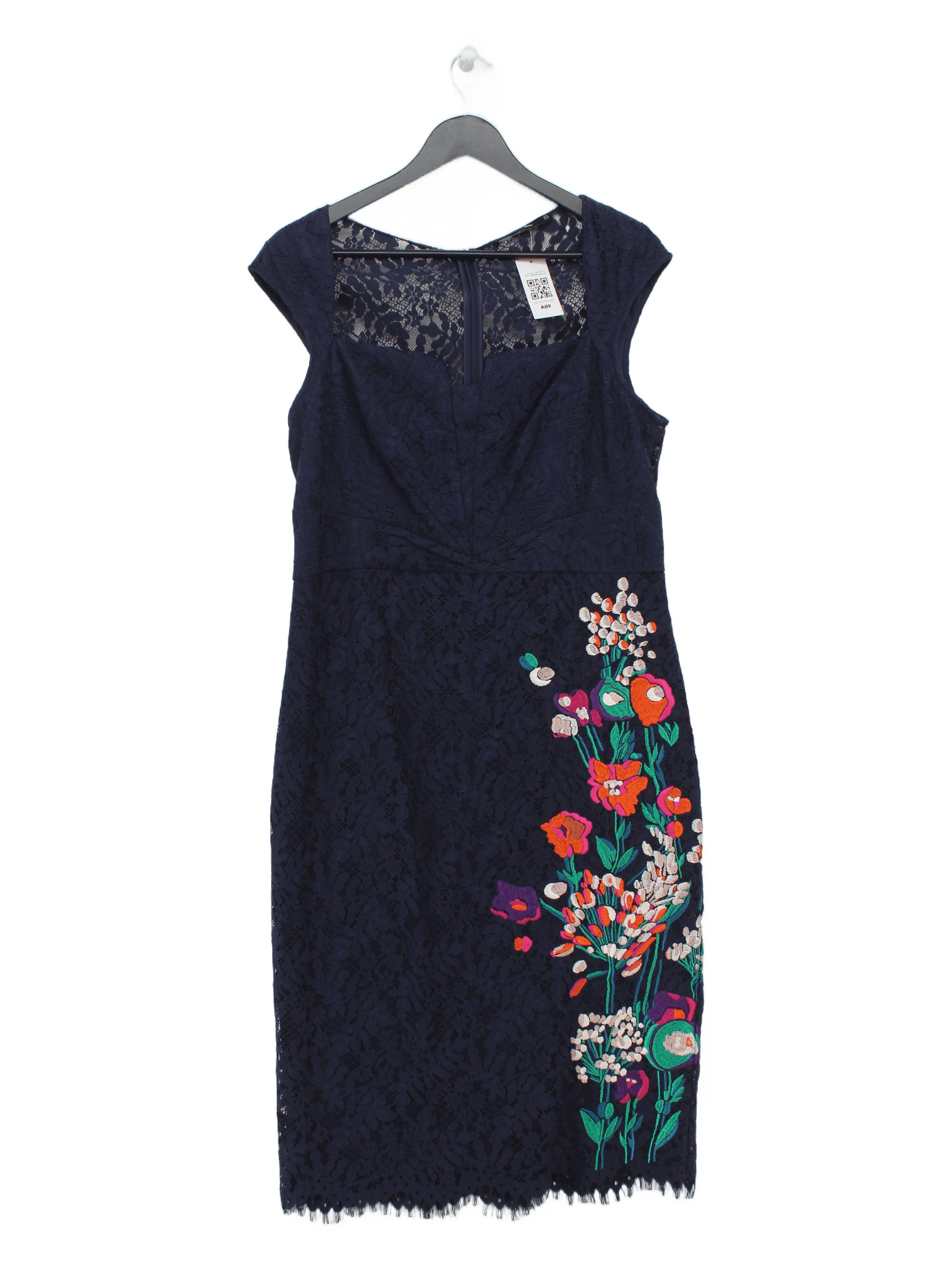 Karen Millen Bodycon Midi Dress UK16 in Blue