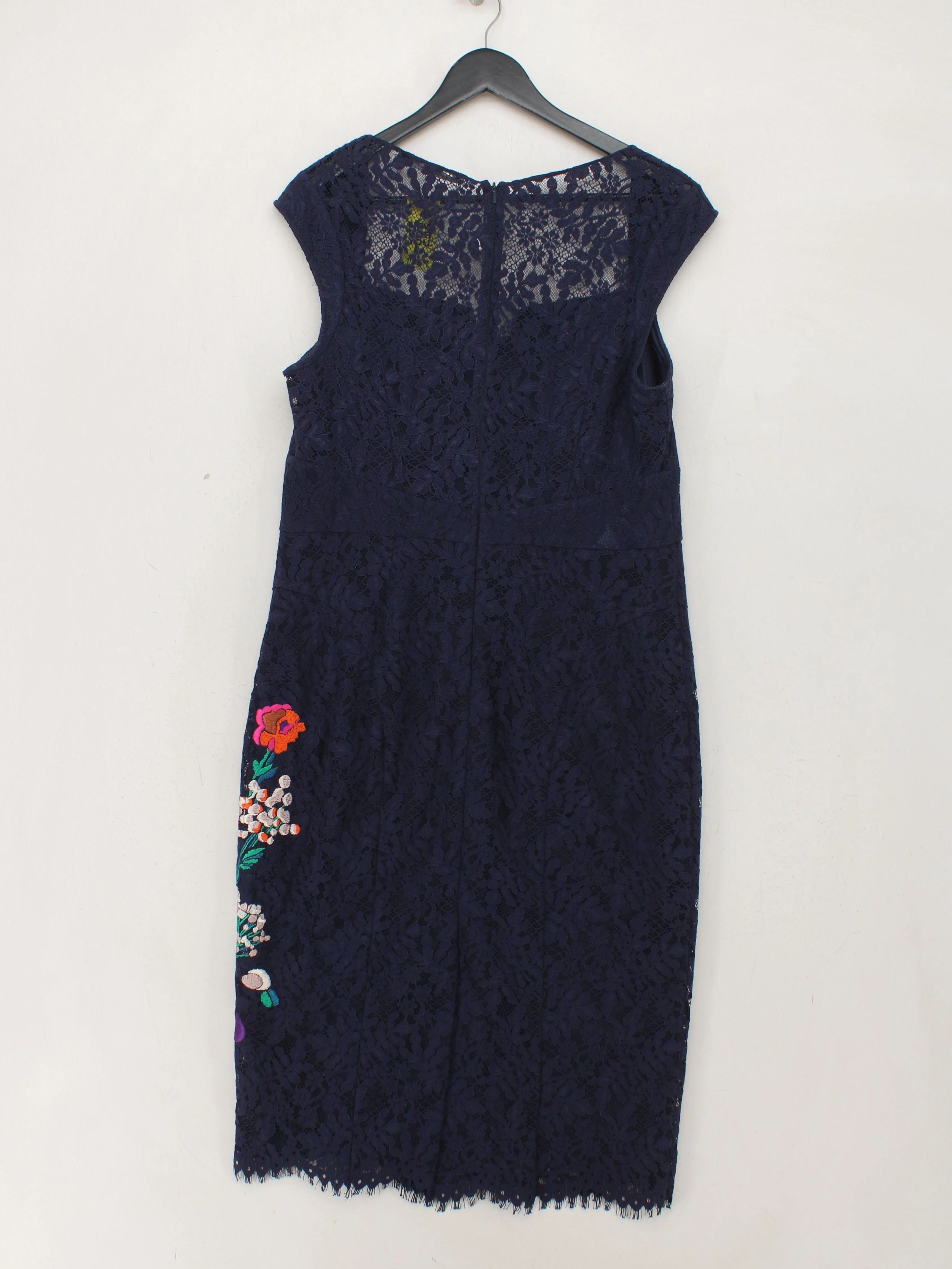 Karen Millen Bodycon Midi Dress UK16 in Blue - Image 2