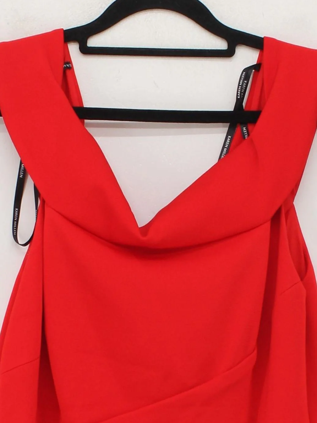 Karen Millen Bodycon Midi Dress UK16 in Red - Image 3