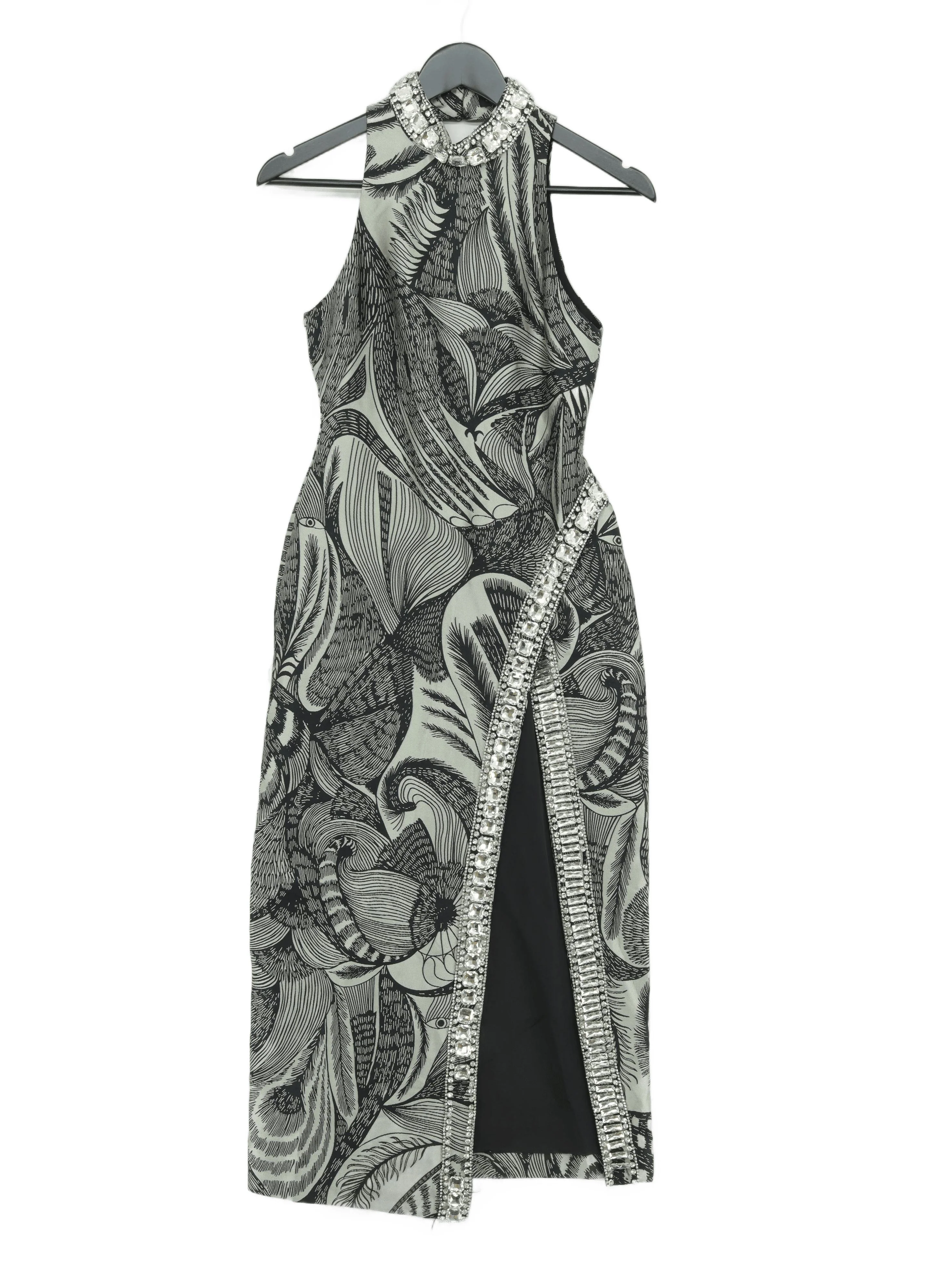 Karen Millen Bodycon Midi Dress UK6 in Black RRP £309