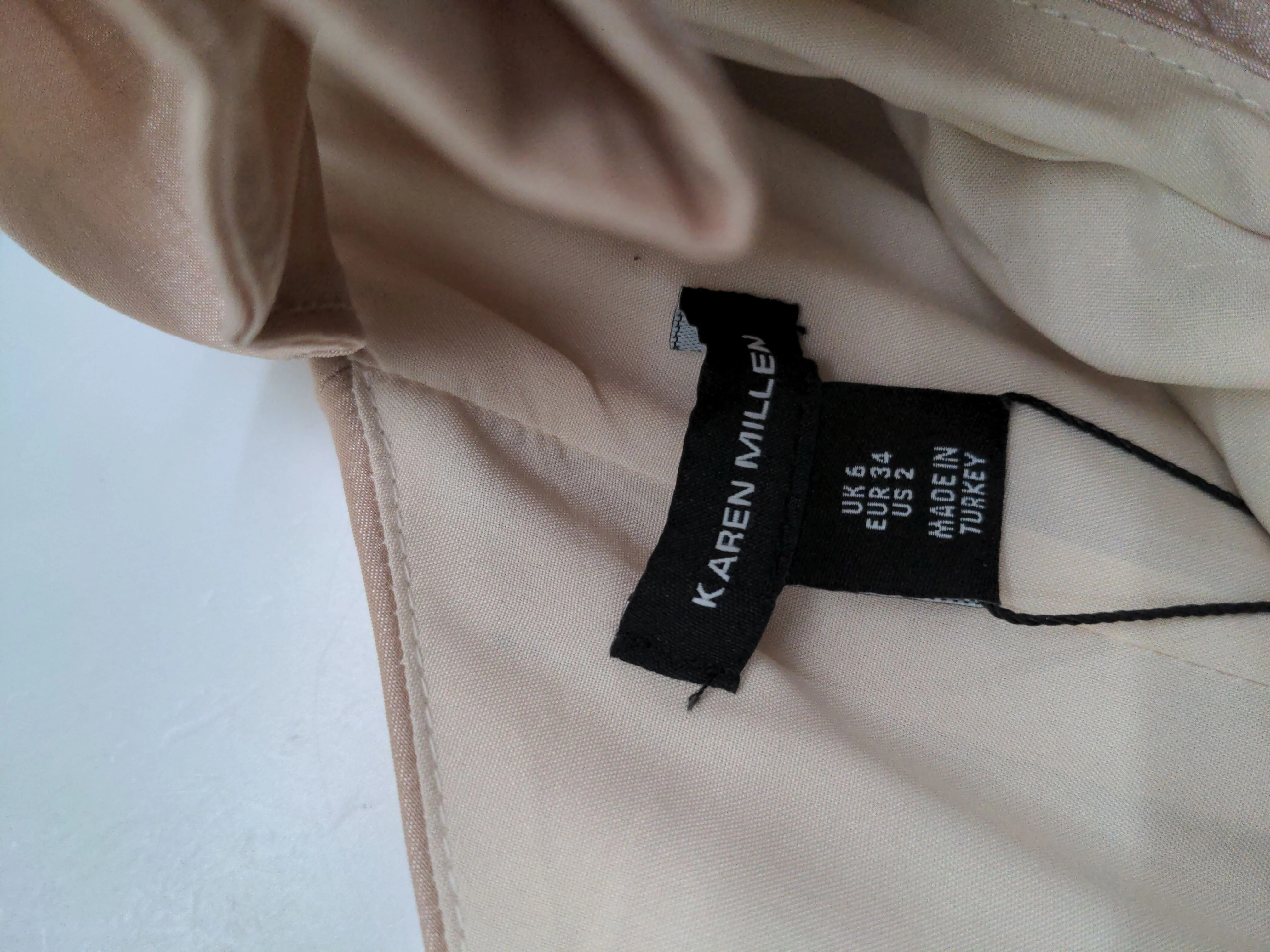 Karen Millen Bodycon Midi Dress UK6 in Cream RRP £199 - Image 6