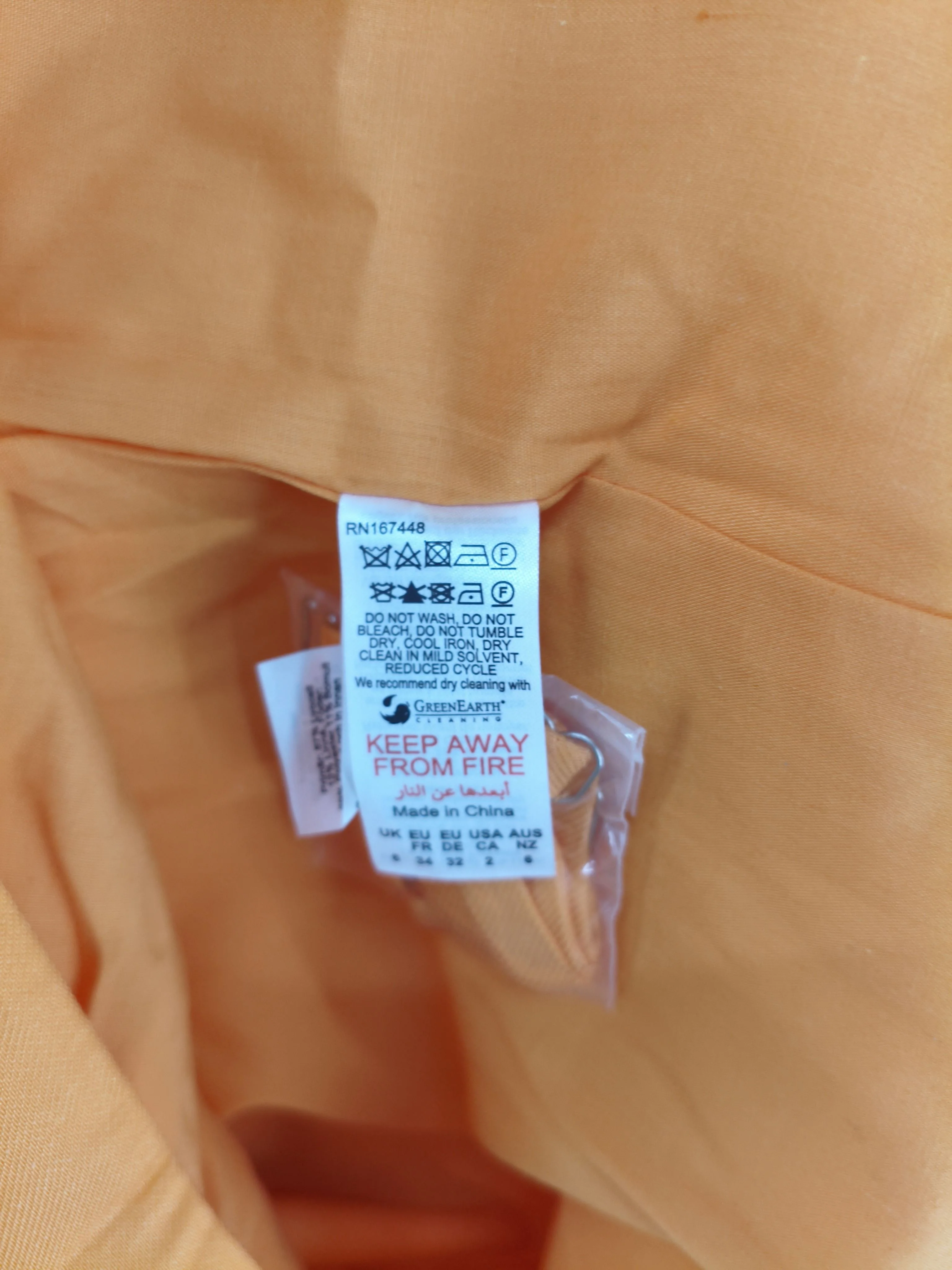 Karen Millen Bodycon Midi Dress UK6 in Orange RRP £219 - Image 7
