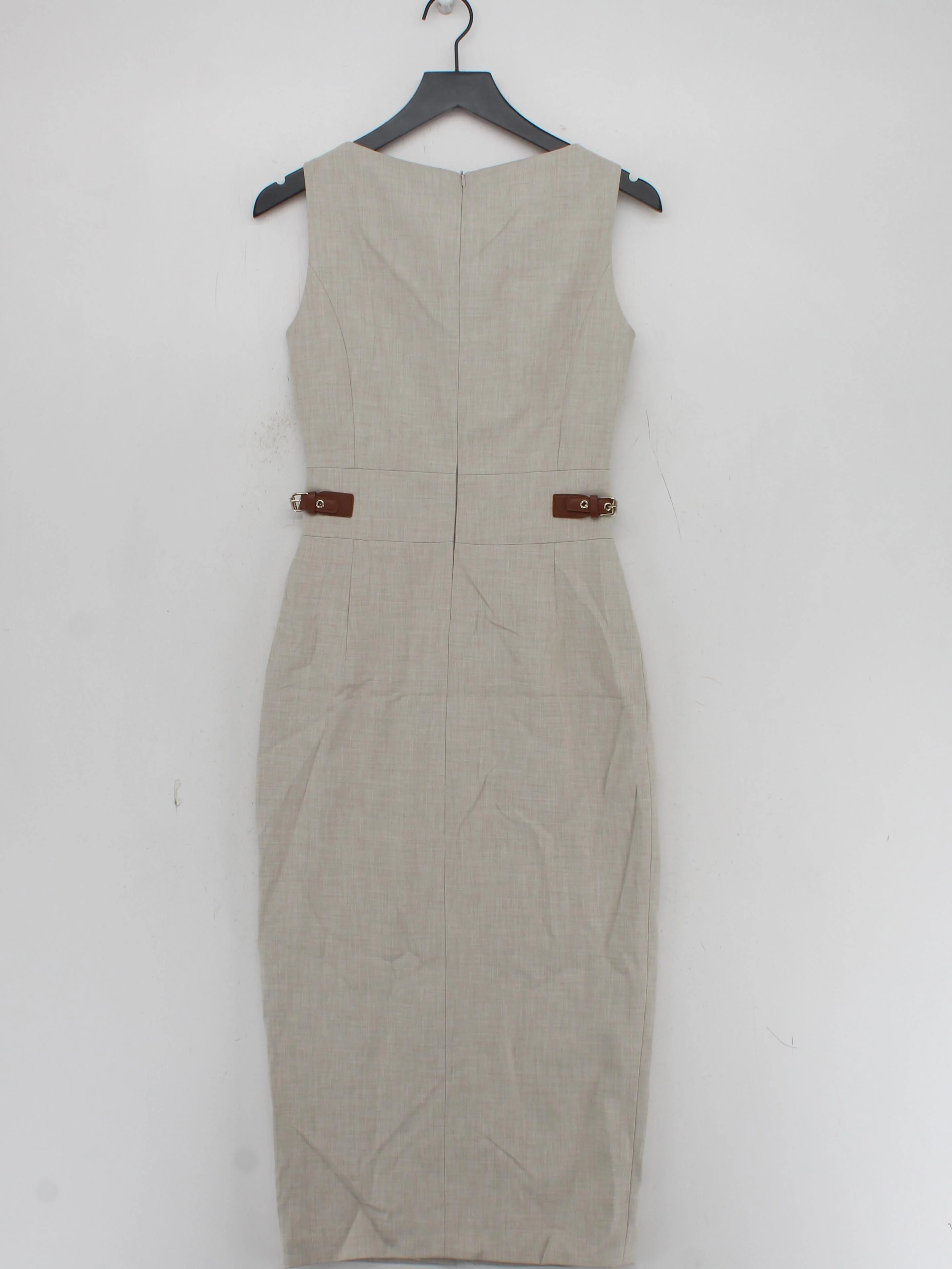 Karen Millen Bodycon Midi Dress UK8 in Cream RRP £199 - Image 2