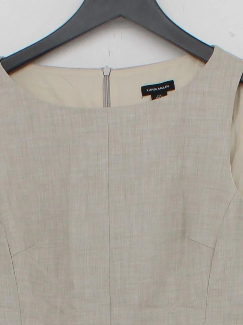 Karen Millen Bodycon Midi Dress UK8 in Cream RRP £199 - Image 3