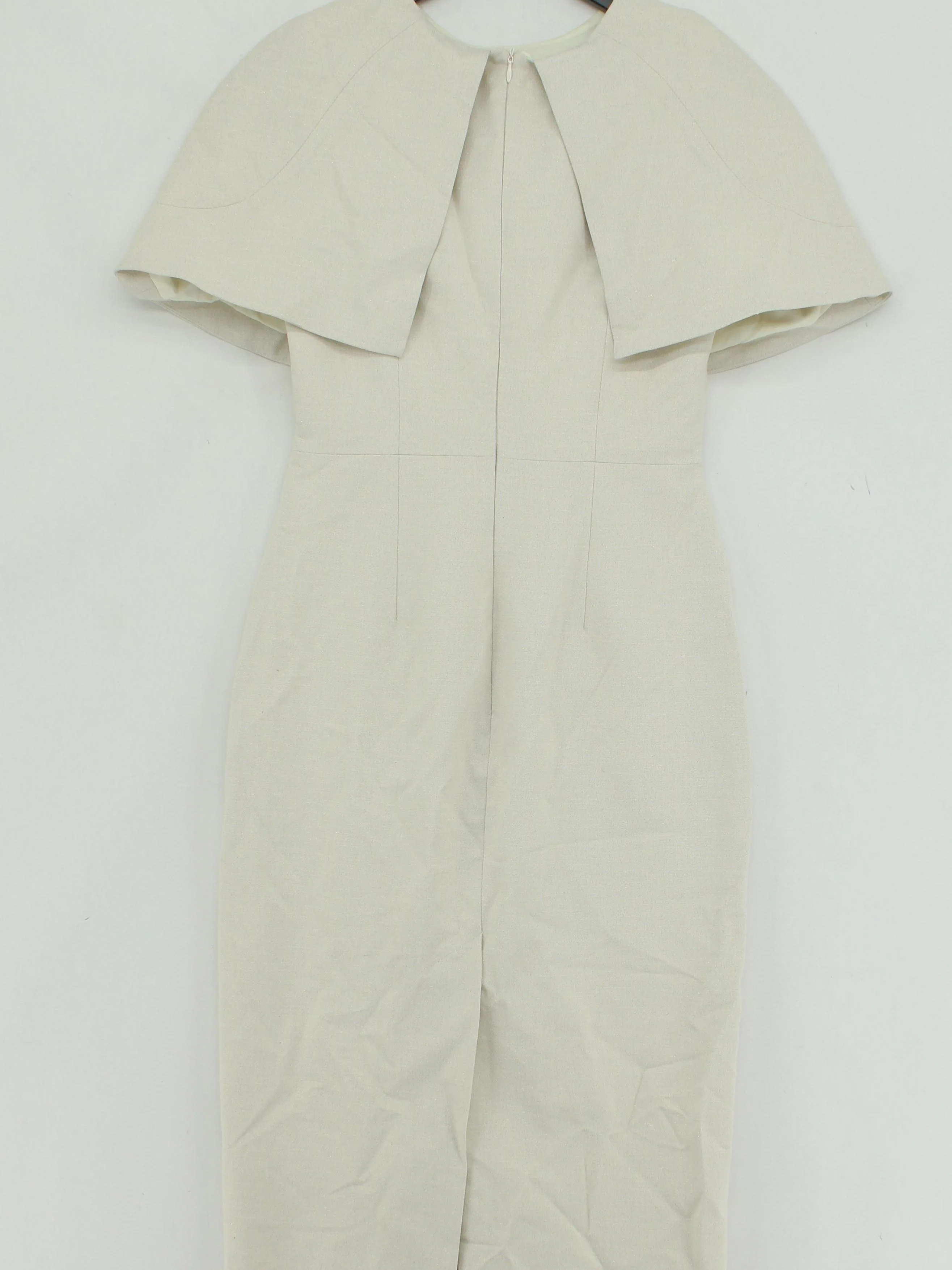 Karen Millen Bodycon Midi Dress UK8 in Cream RRP £219 - Image 2