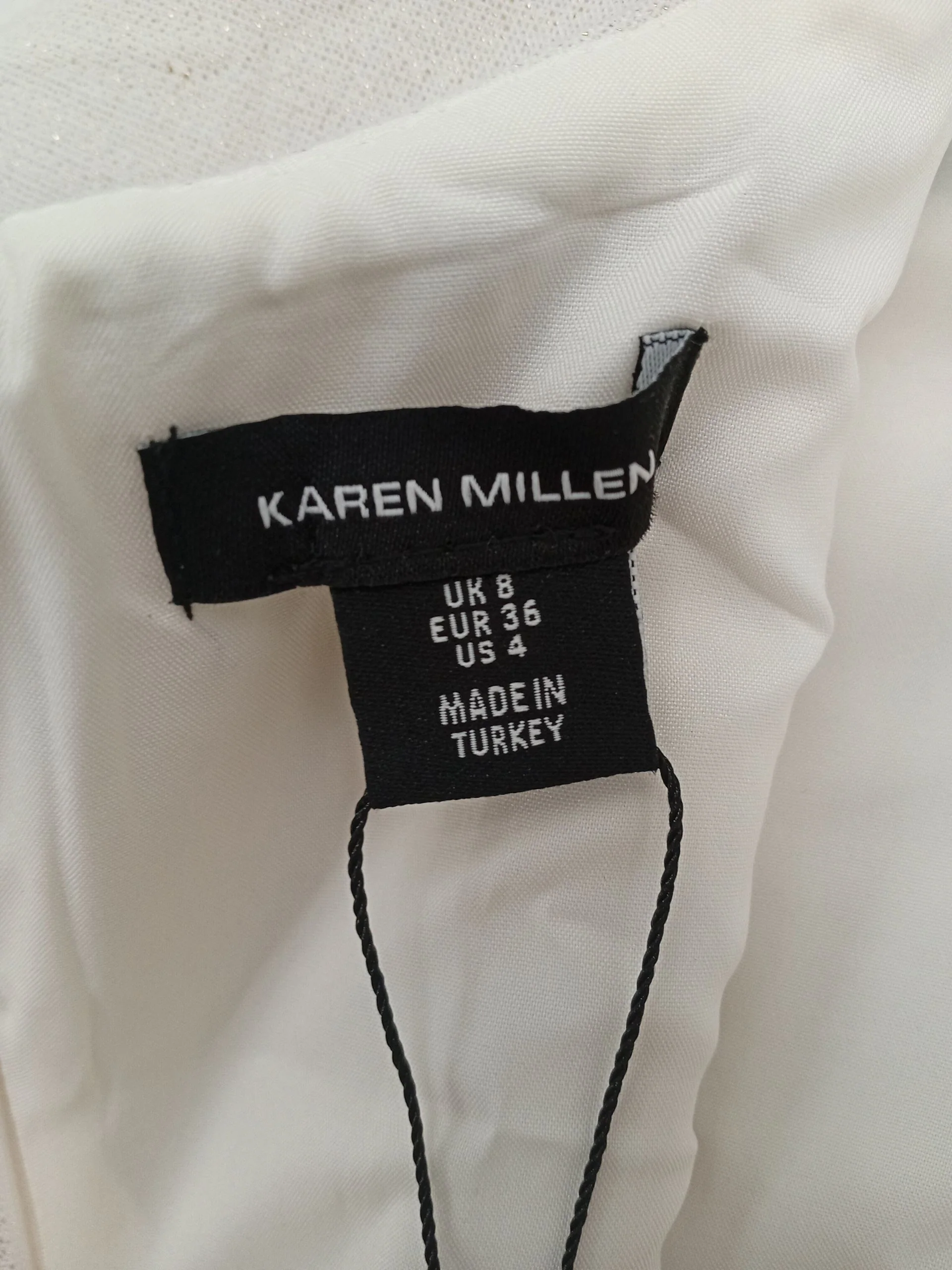 Karen Millen Bodycon Midi Dress UK8 in Cream RRP £219 - Image 5