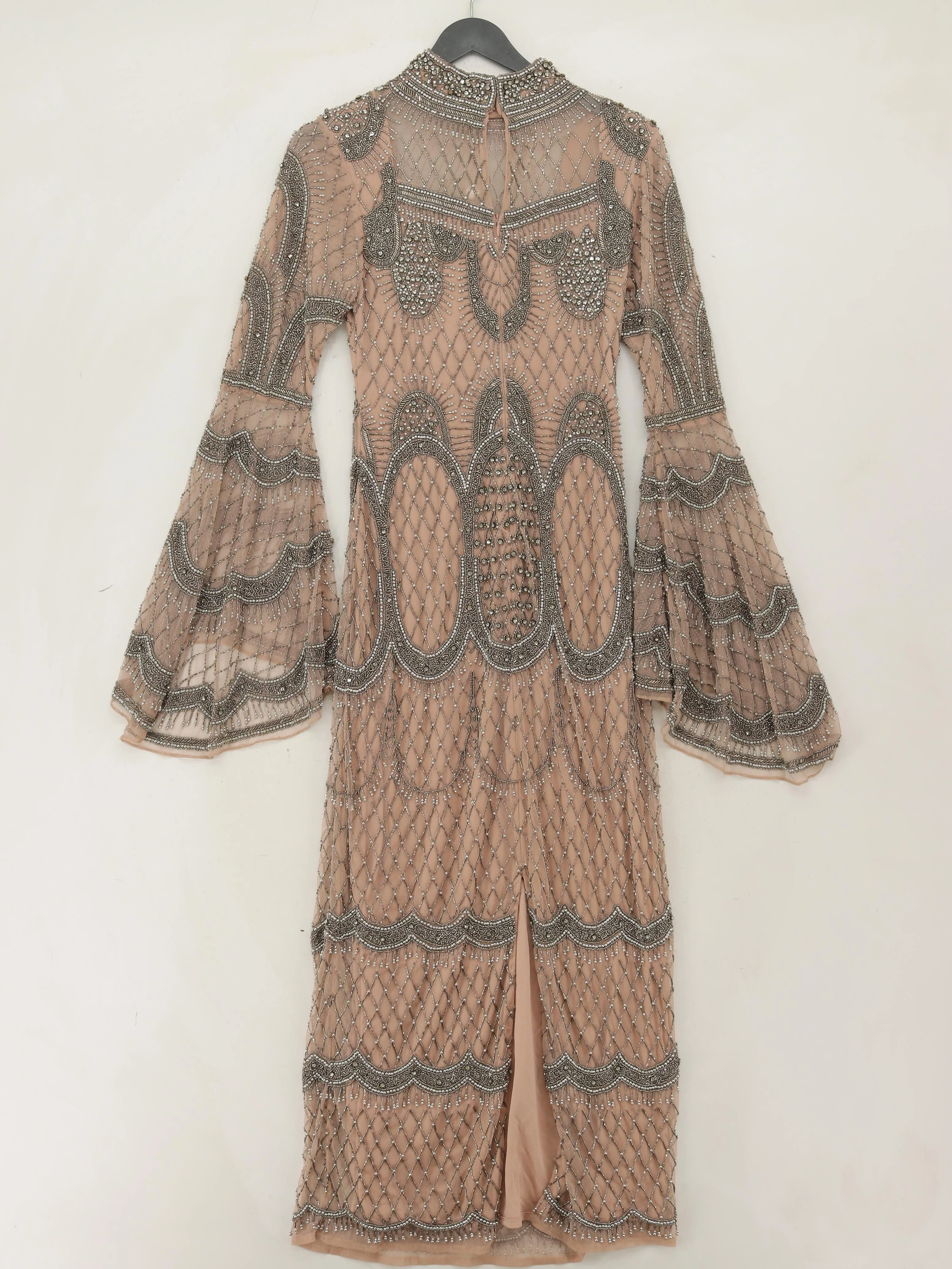 Karen Millen Bodycon Midi Dress UK8 in Cream RRP £549 - Image 2