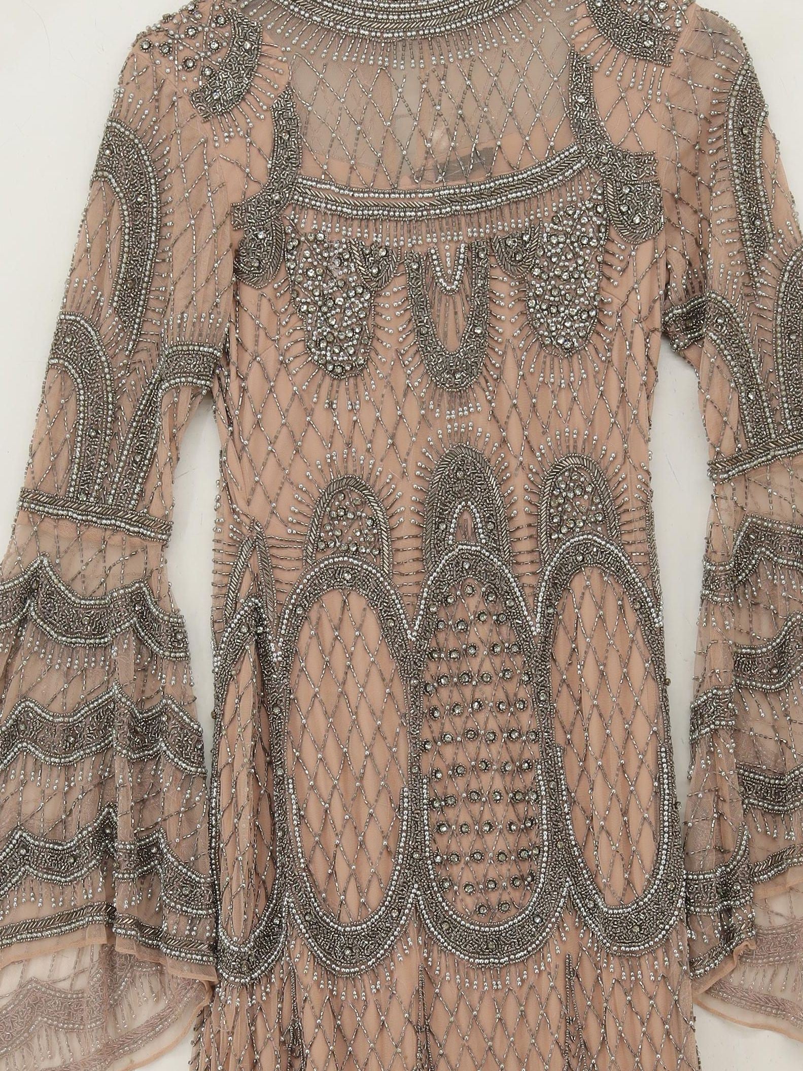 Karen Millen Bodycon Midi Dress UK8 in Cream RRP £549 - Image 3
