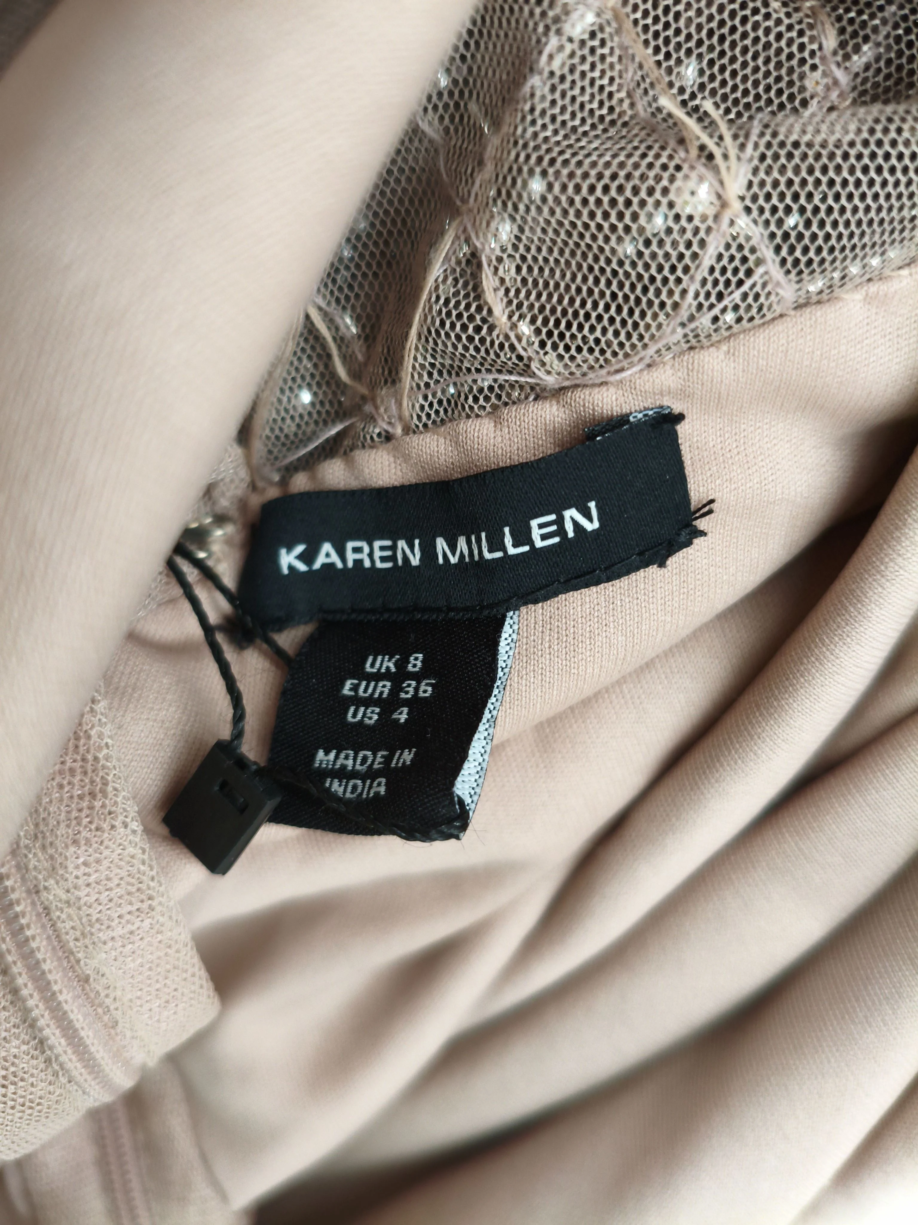 Karen Millen Bodycon Midi Dress UK8 in Cream RRP £549 - Image 5