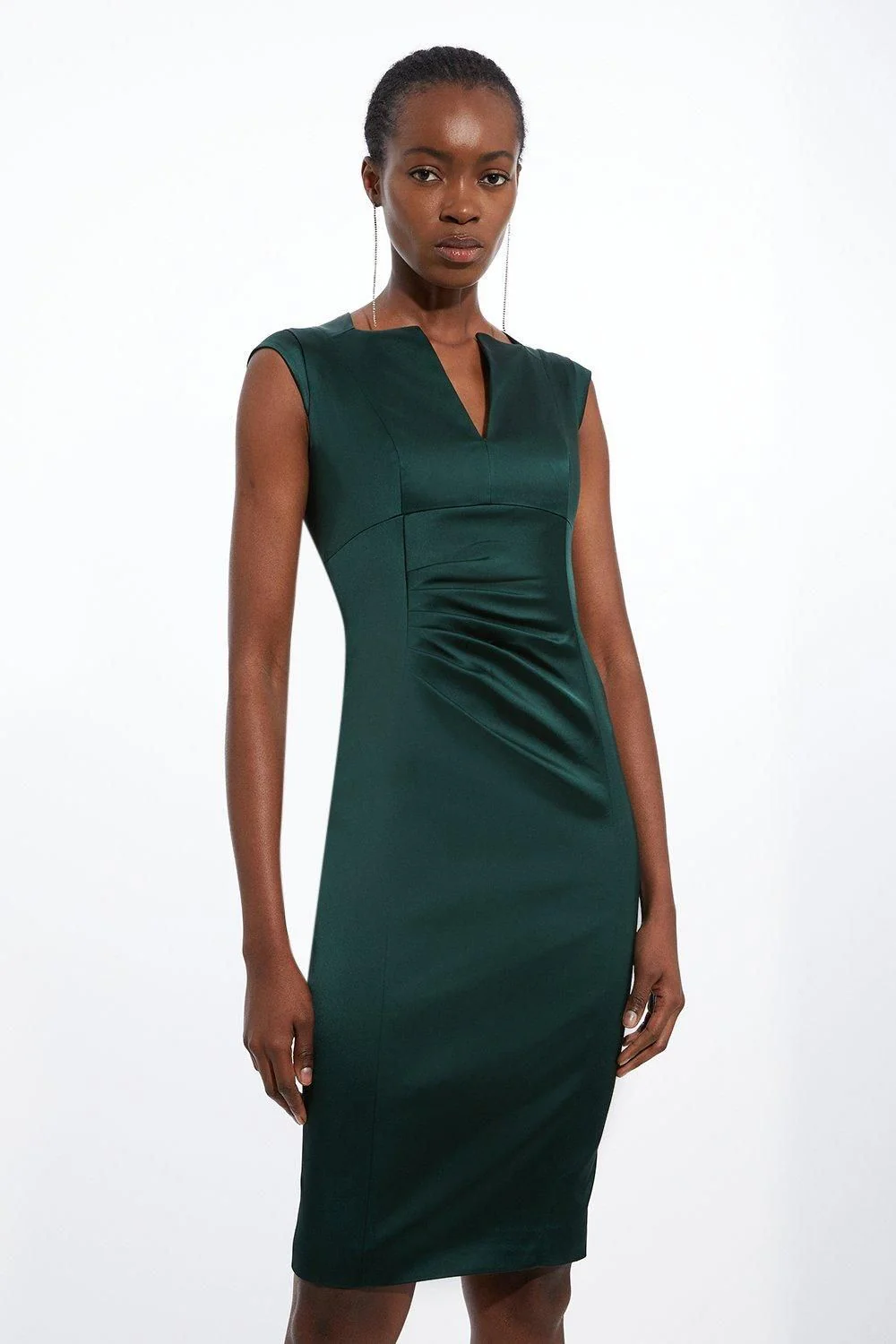 Karen Millen Bodycon Midi Dress UK8 in Green RRP £229