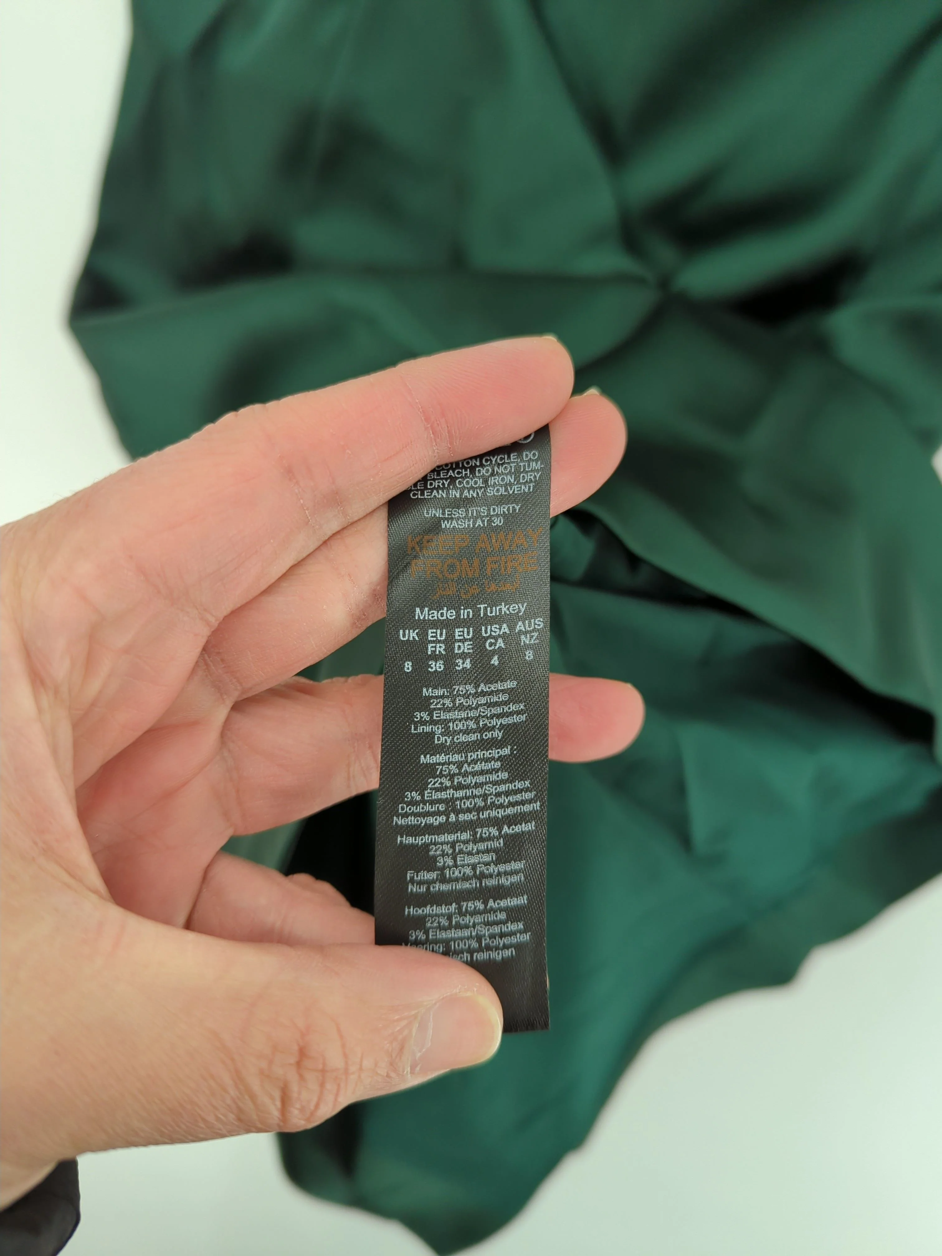 Karen Millen Bodycon Midi Dress UK8 in Green RRP £229 - Image 7